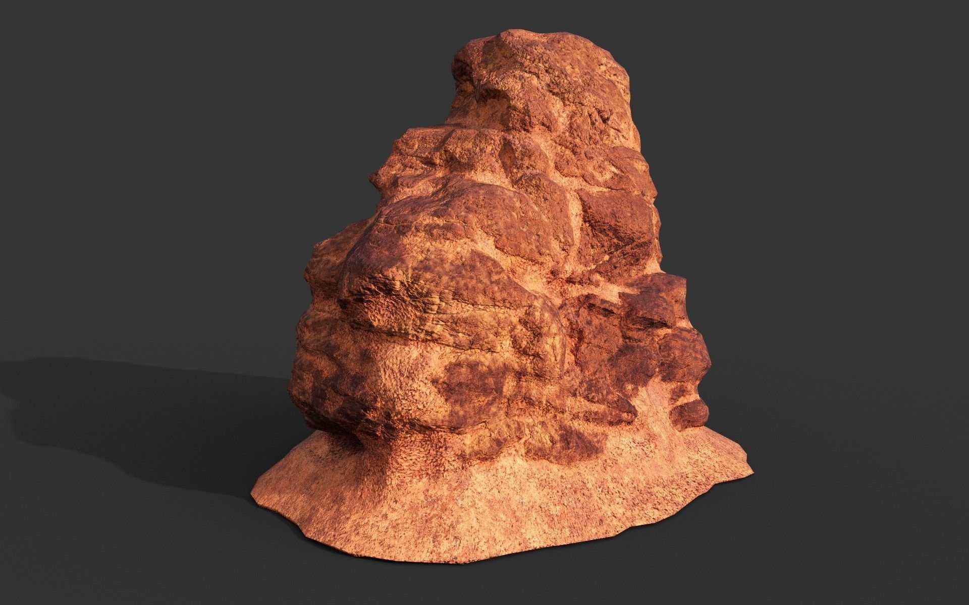 Low poly Sandstone Rock Formation - 210127 Low-poly 3D model_12