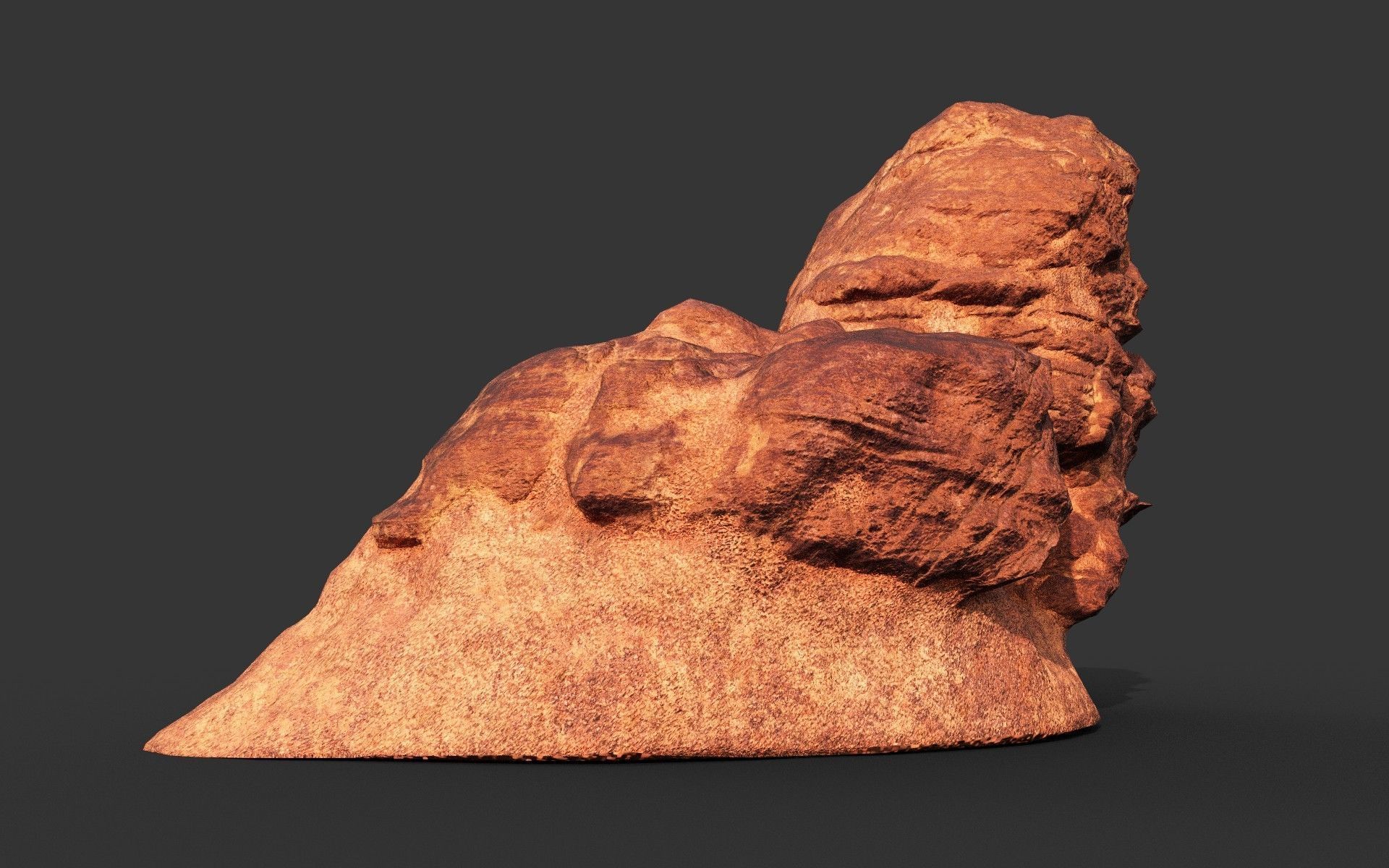 Low poly Sandstone Rock Formation - 210127 Low-poly 3D model_38