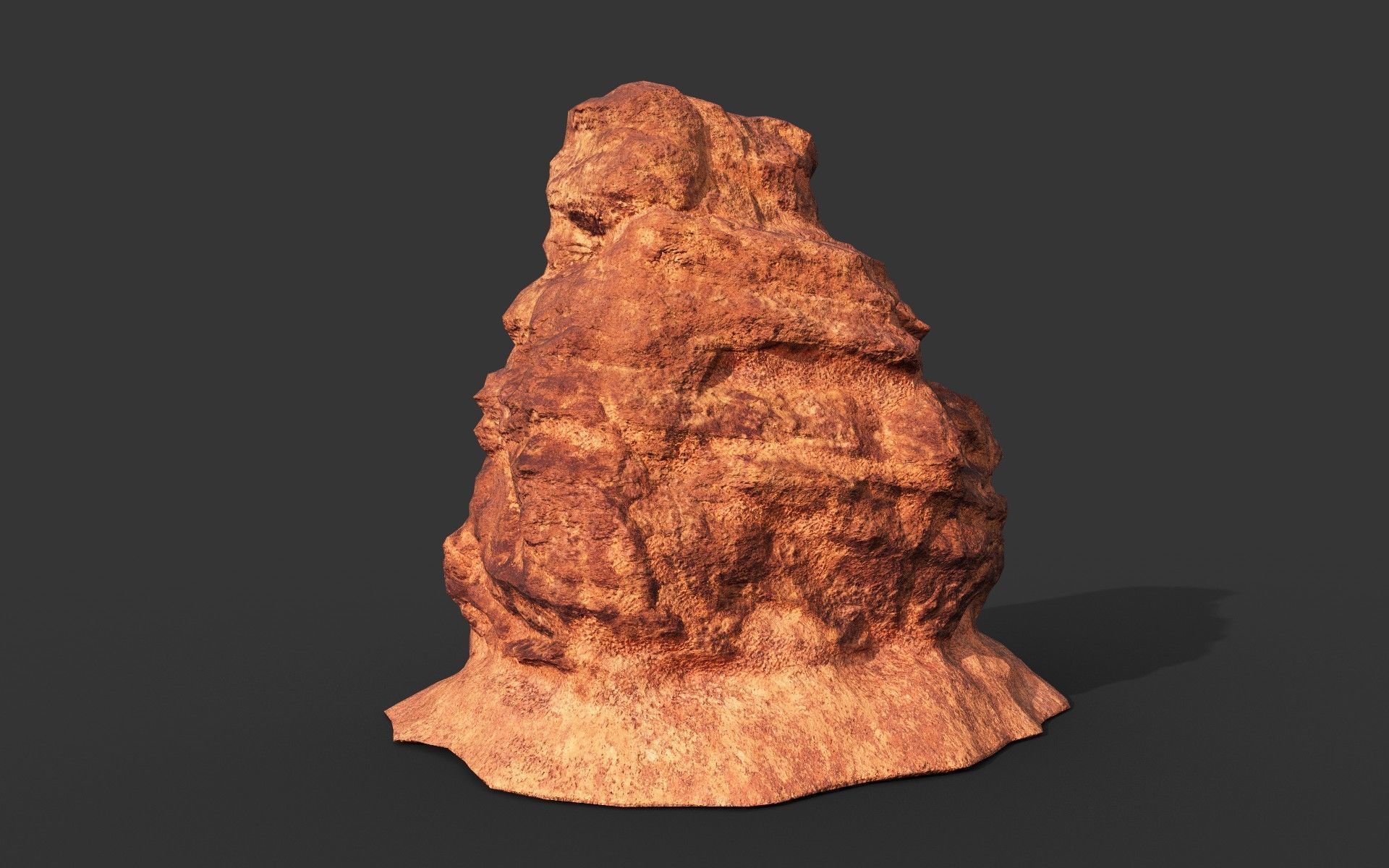 Low poly Sandstone Rock Formation - 210127 Low-poly 3D model_14