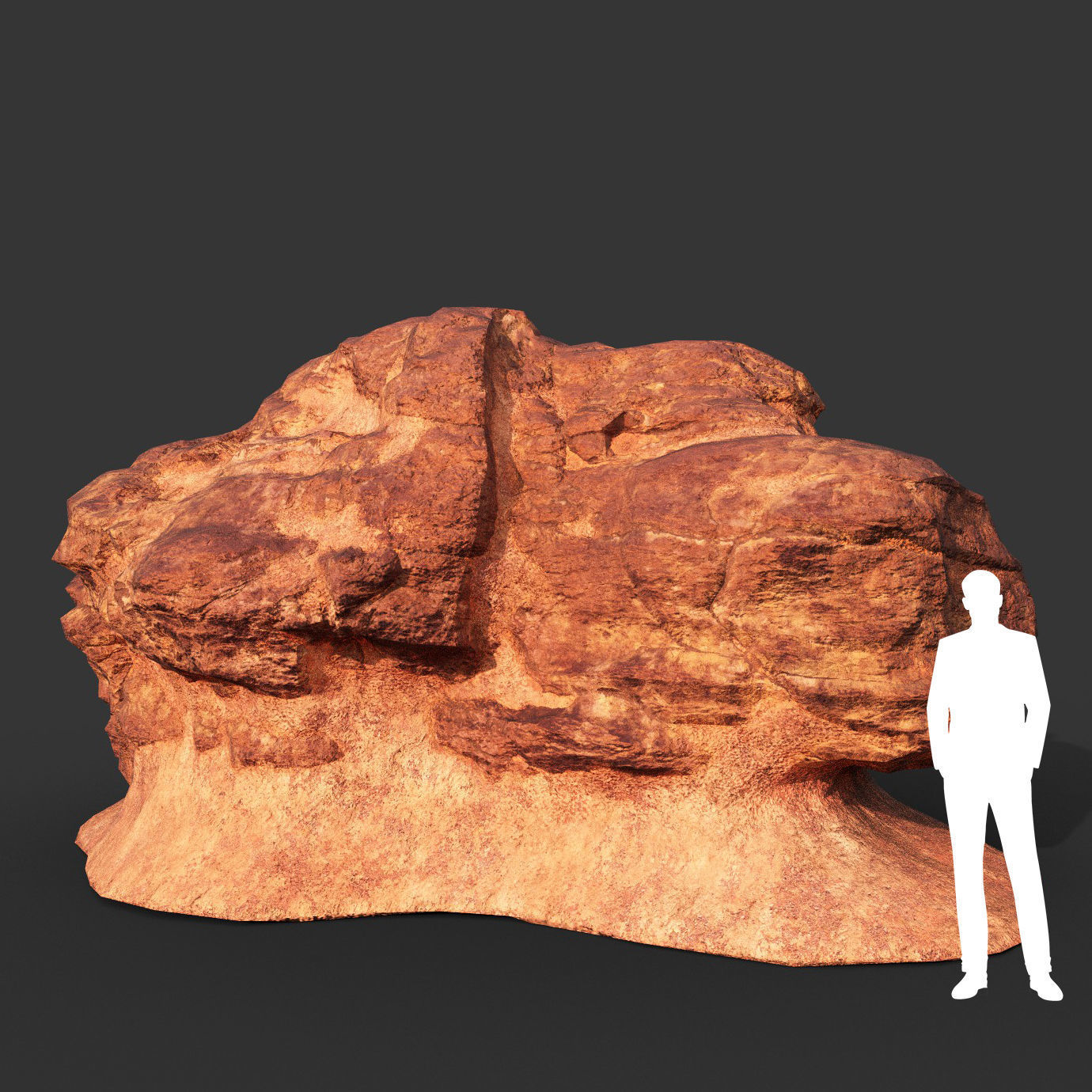 Low poly Sandstone Rock Formation - 210127 Low-poly 3D model_16