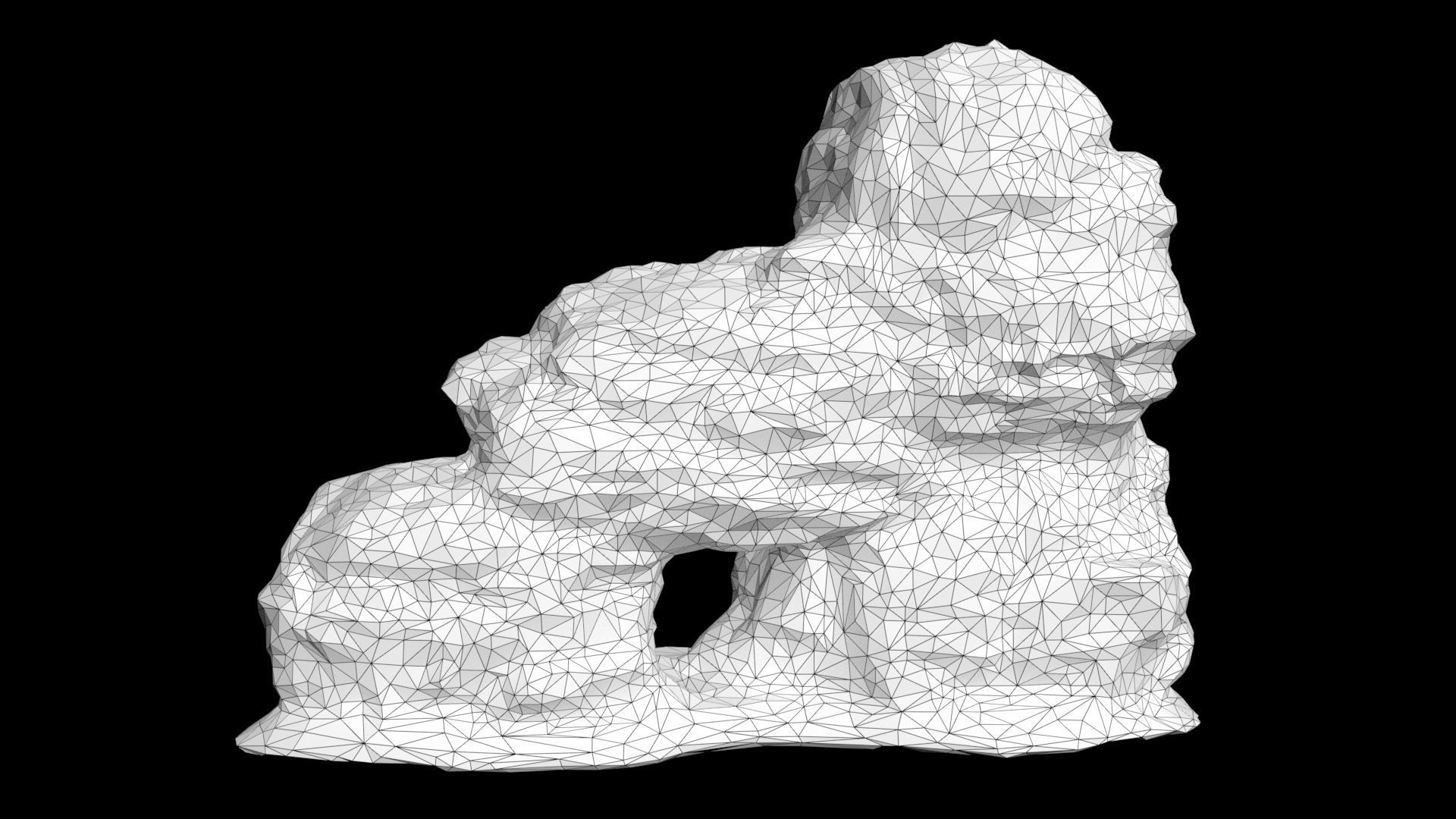 Low poly Sandstone Rock Formation - 210127 Low-poly 3D model_25