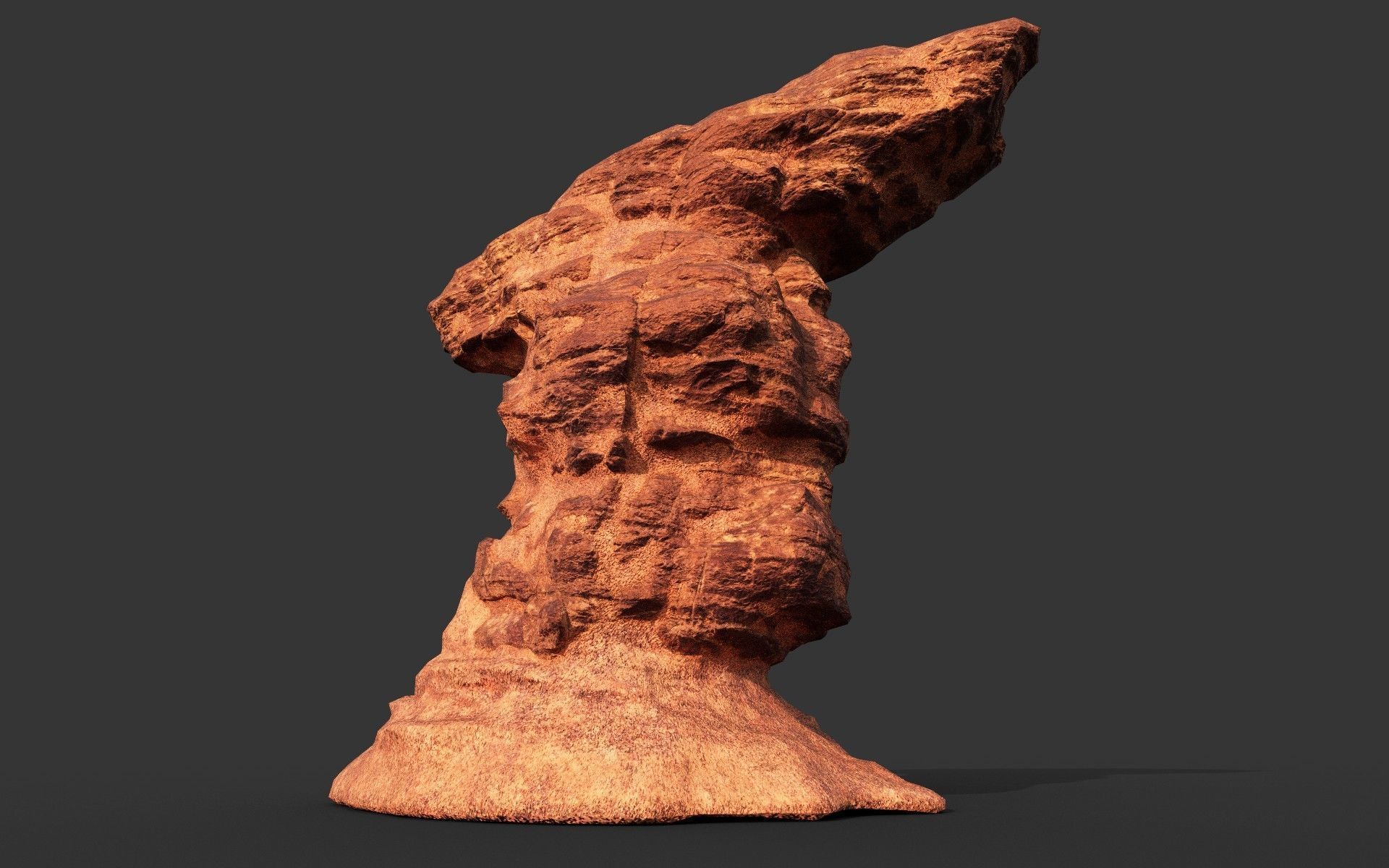 Low poly Sandstone Rock Formation - 210127 Low-poly 3D model_34
