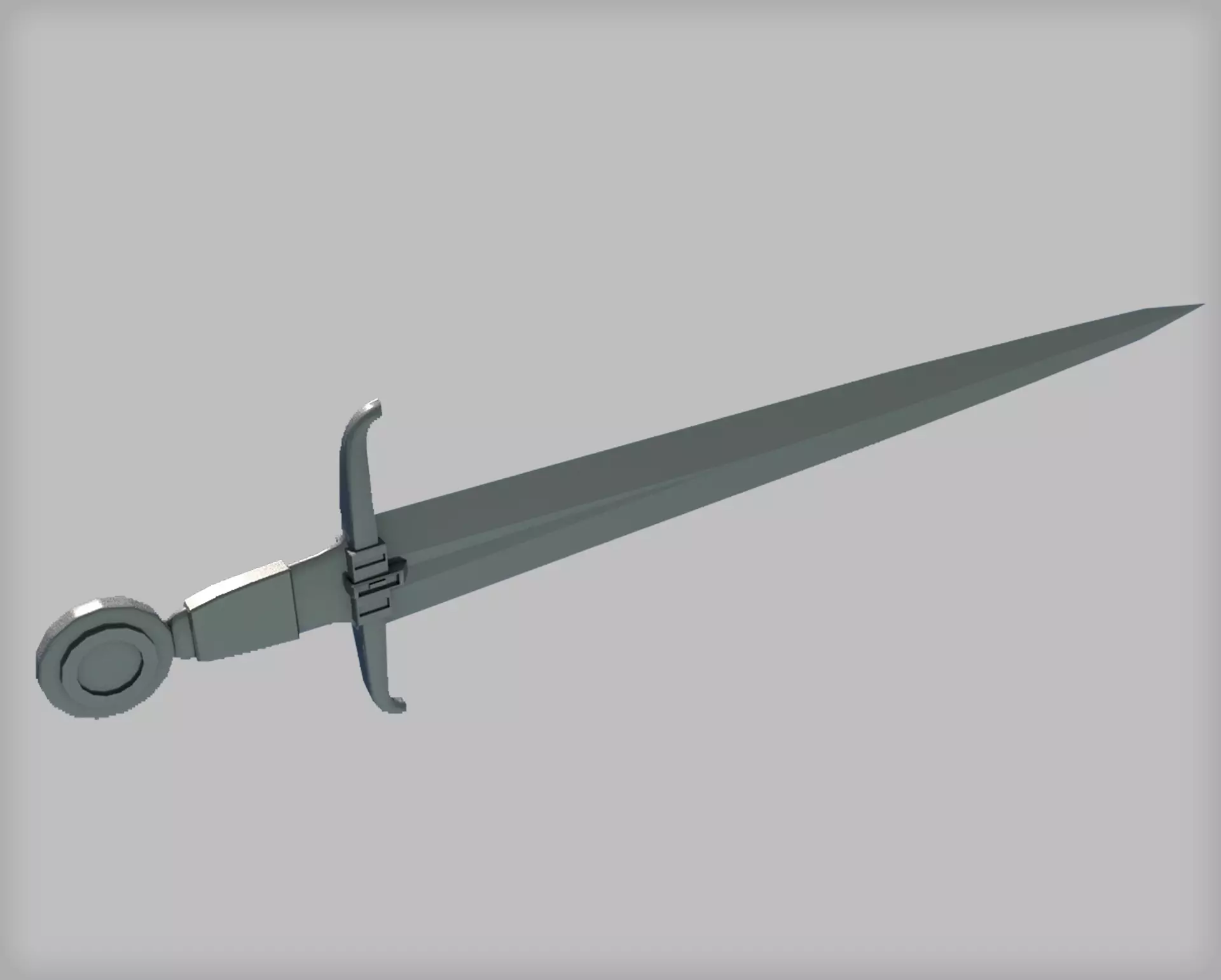Medieval Sword 3D model Low-poly 3D model_0