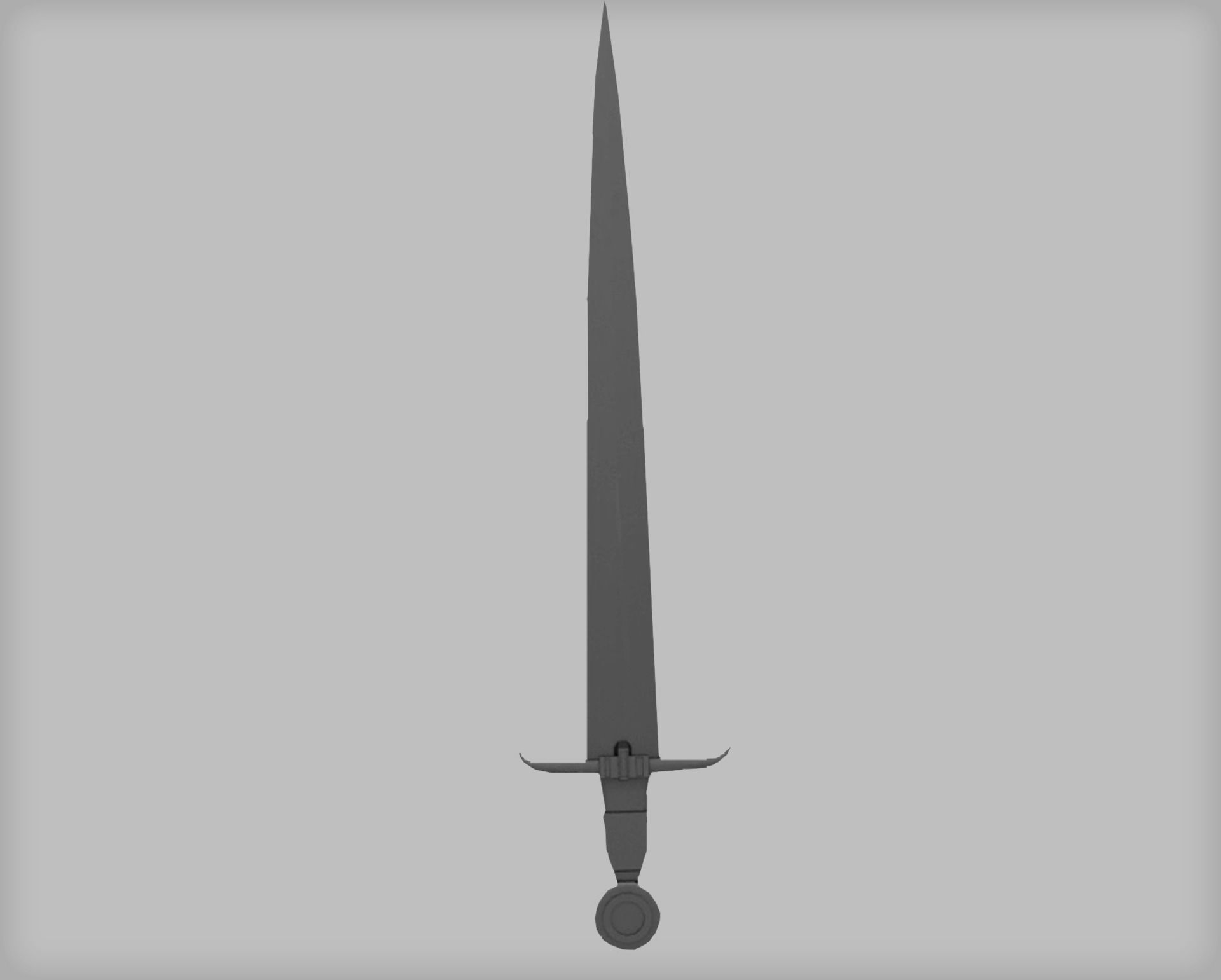 Medieval Sword 3D model Low-poly 3D model_3