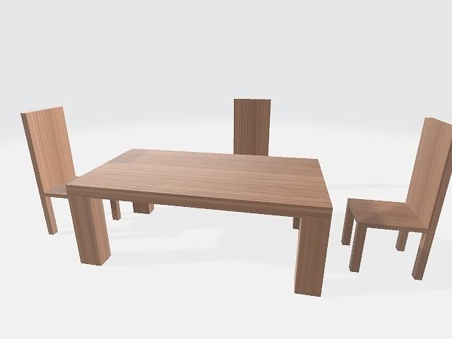 Dining Table Low-poly 3D model