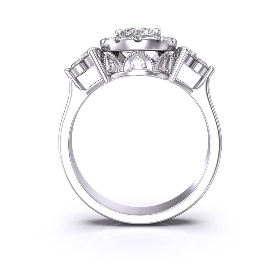 CJC7079 Ladies womans womens diamond ruby emerald Rings 3D print model_8