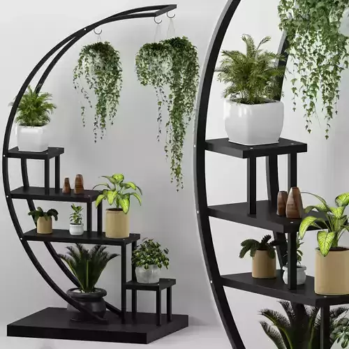 Half moon plant stand 3D model