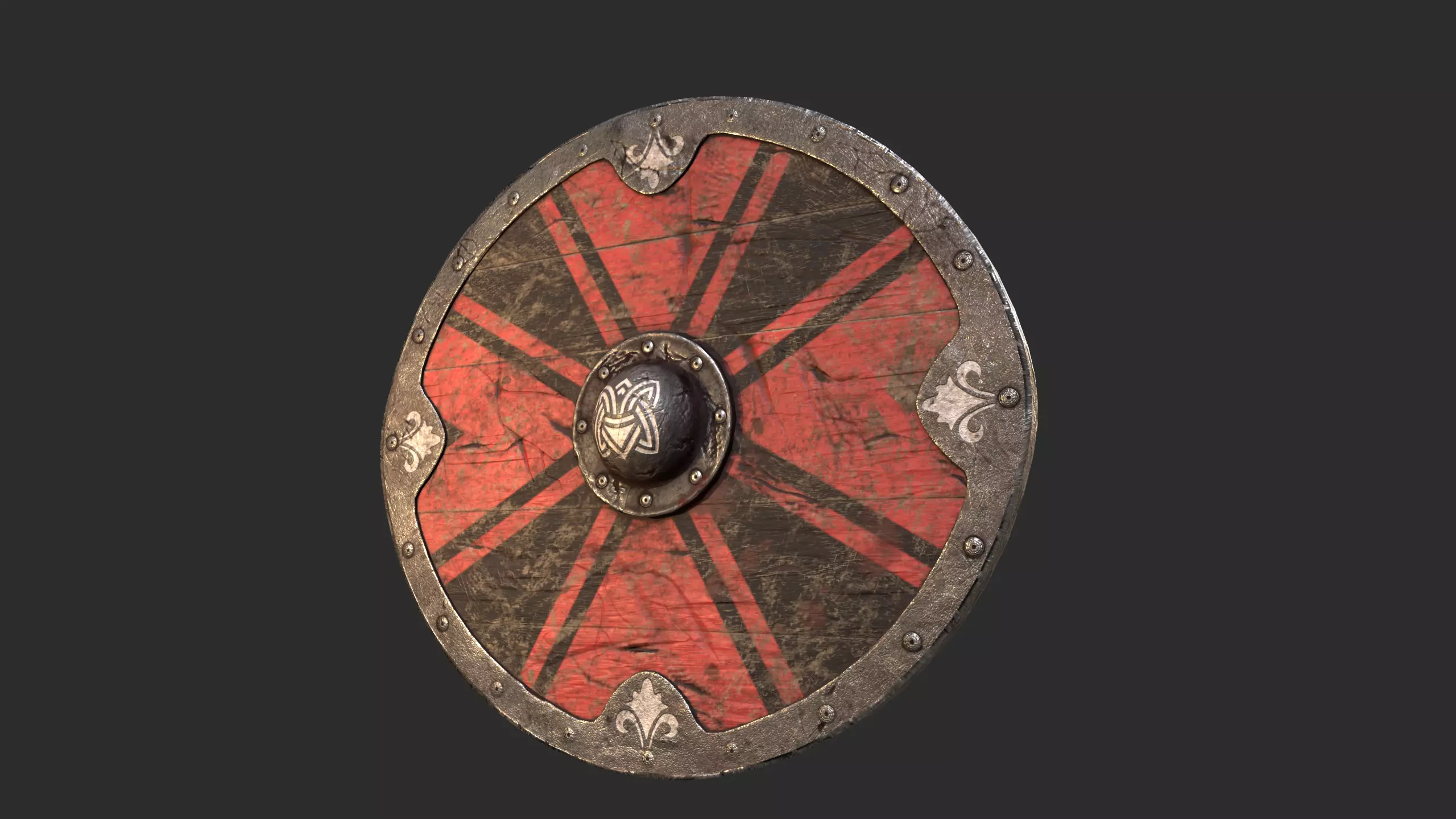 Viking Shield 3D modeling Low-poly 3D model_0