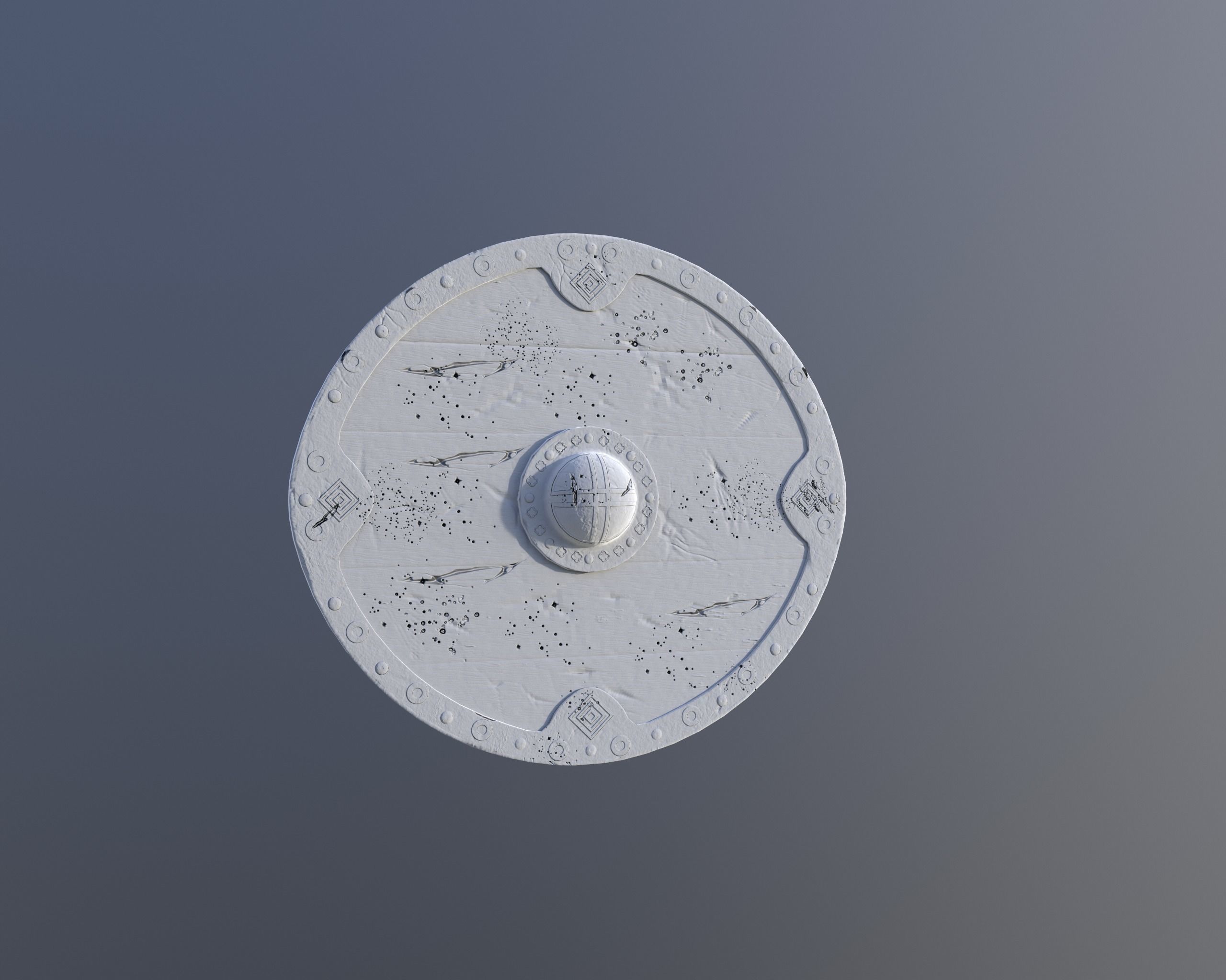 Viking Shield 3D modeling Low-poly 3D model_12