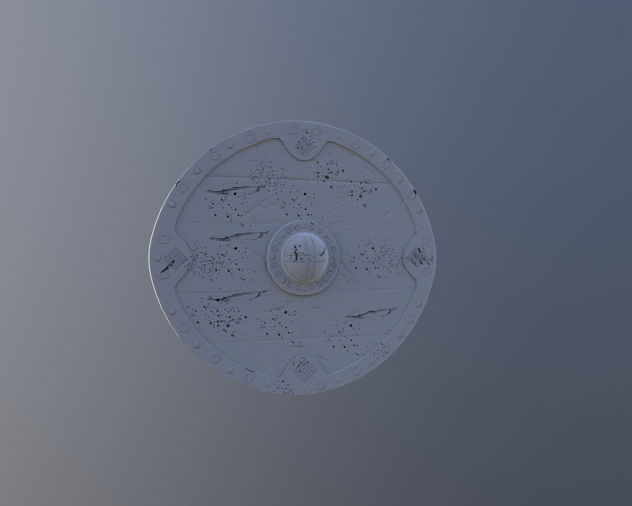 Viking Shield 3D modeling Low-poly 3D model_9