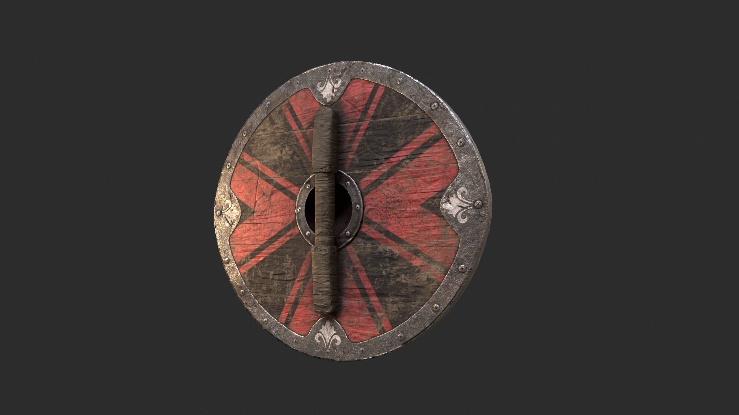 Viking Shield 3D modeling Low-poly 3D model_4