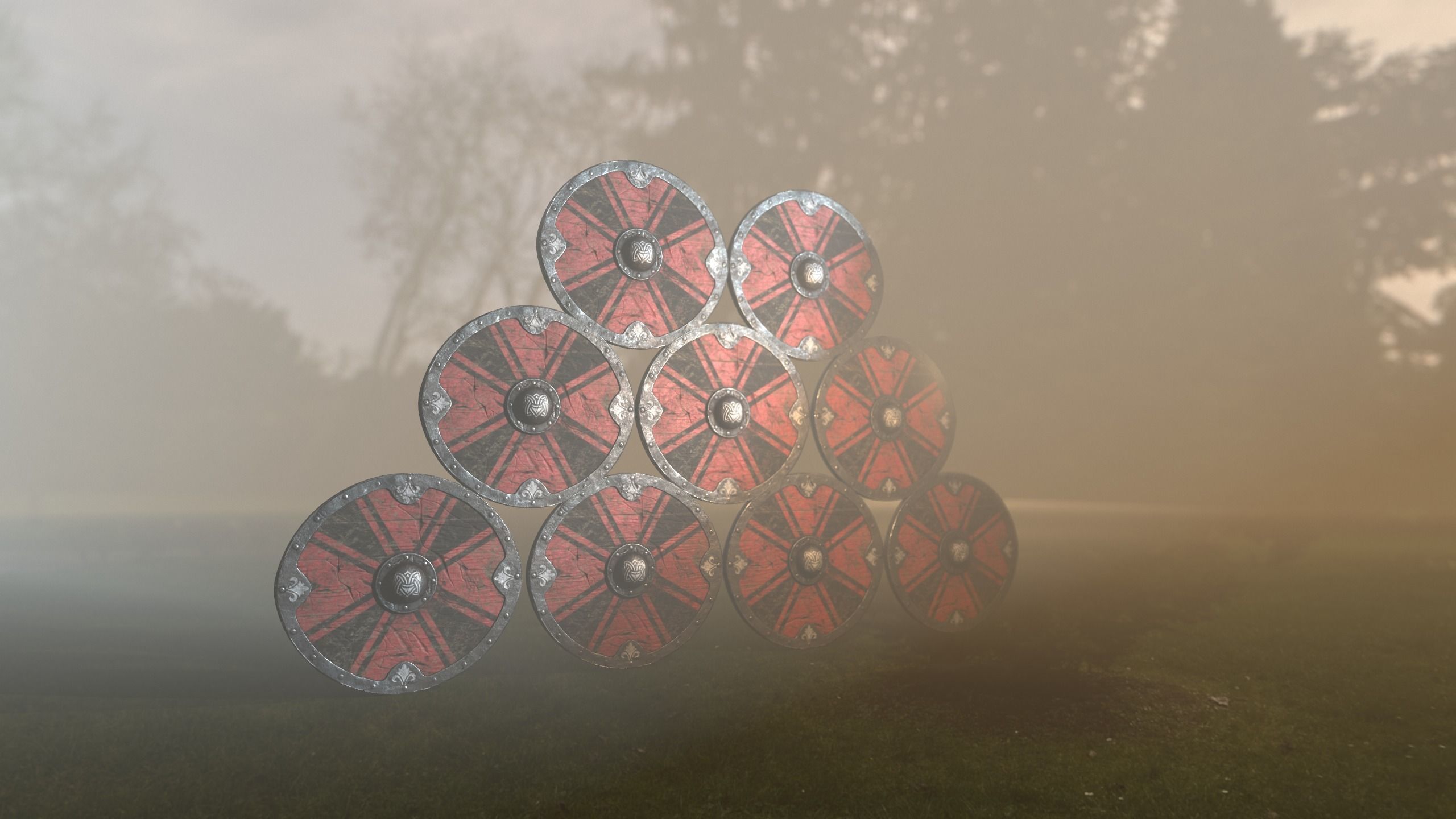 Viking Shield 3D modeling Low-poly 3D model_5