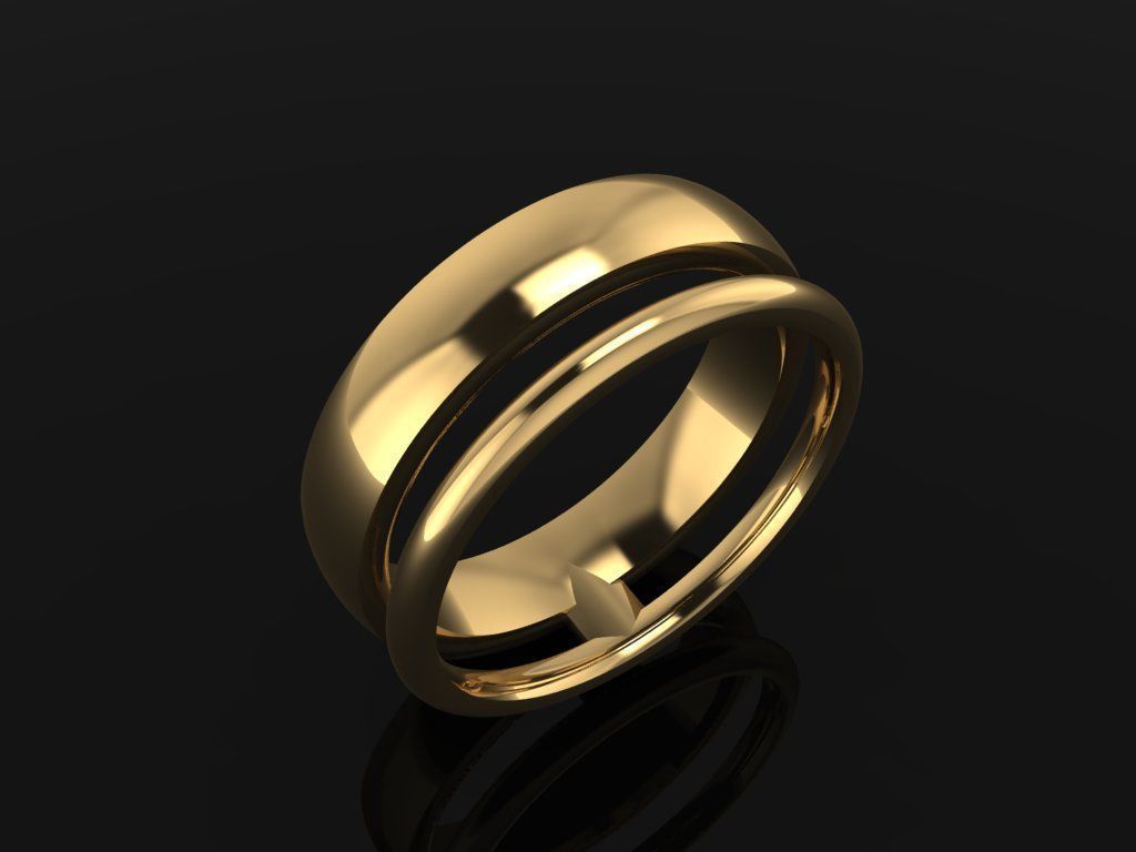 DOUBLE ROW STACK BAND RING MIX SIZE 4 5 6 7 8 9 10 3D print model_3