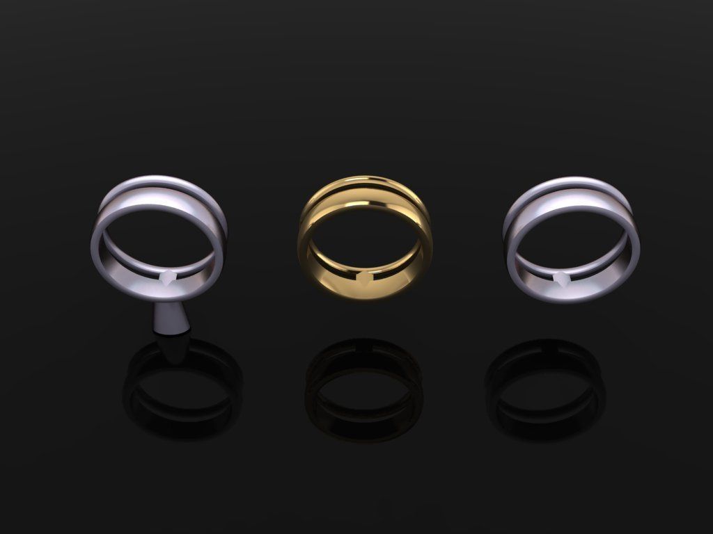 DOUBLE ROW STACK BAND RING MIX SIZE 4 5 6 7 8 9 10 3D print model_1