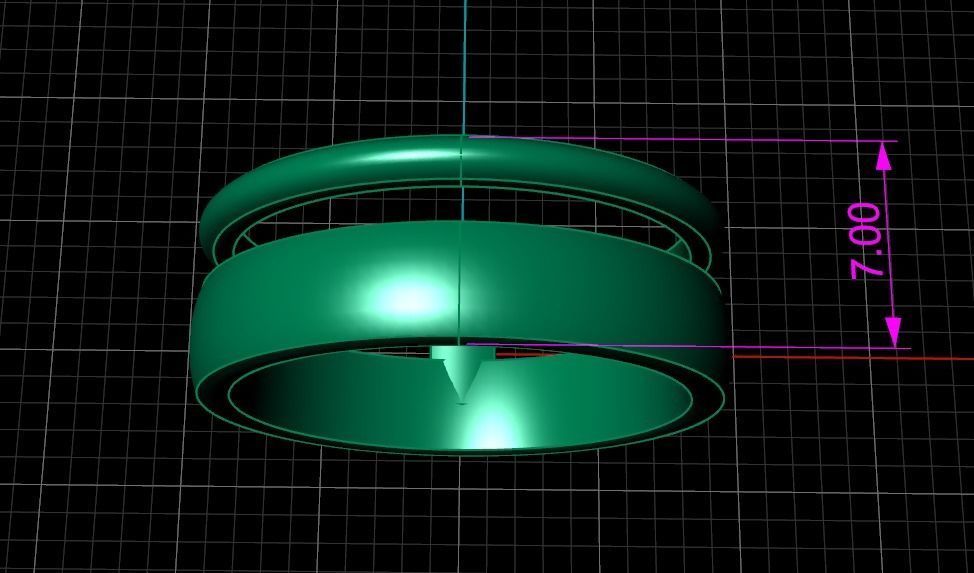 DOUBLE ROW STACK BAND RING MIX SIZE 4 5 6 7 8 9 10 3D print model_14
