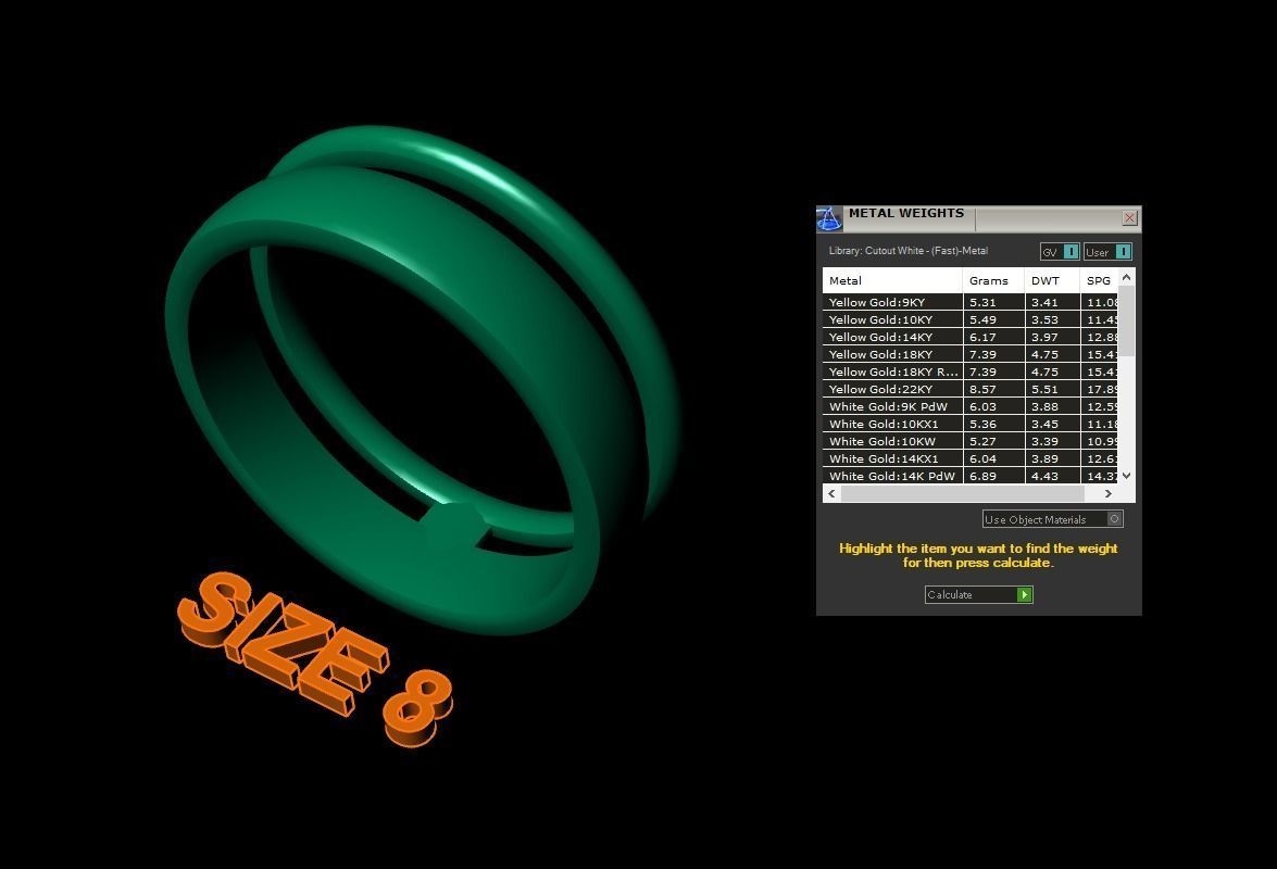 DOUBLE ROW STACK BAND RING MIX SIZE 4 5 6 7 8 9 10 3D print model_11