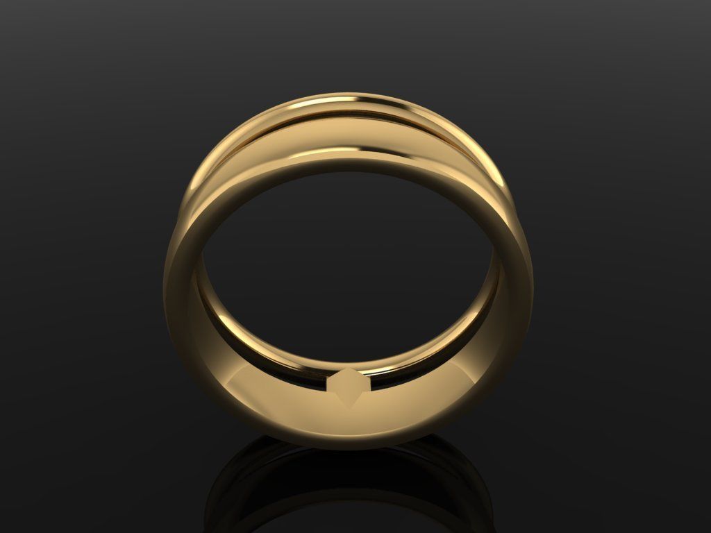 DOUBLE ROW STACK BAND RING MIX SIZE 4 5 6 7 8 9 10 3D print model_4