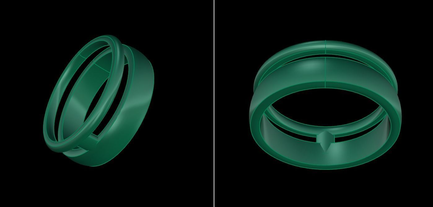 DOUBLE ROW STACK BAND RING MIX SIZE 4 5 6 7 8 9 10 3D print model_19
