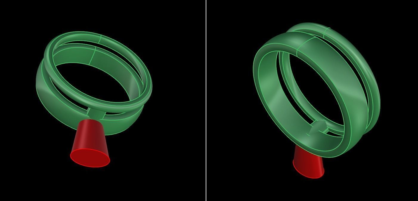 DOUBLE ROW STACK BAND RING MIX SIZE 4 5 6 7 8 9 10 3D print model_18