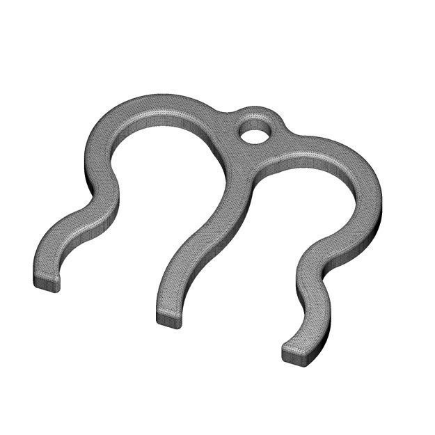 Classic Letter M - Pendant 3D print model_3