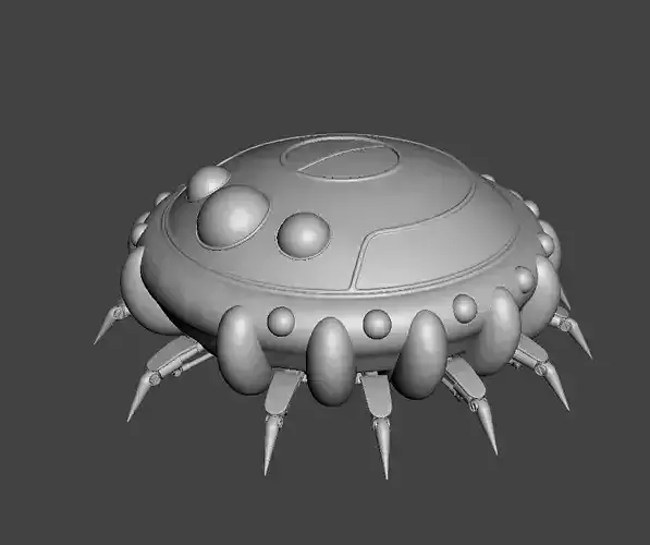 King Cold Spaceship 3D Model