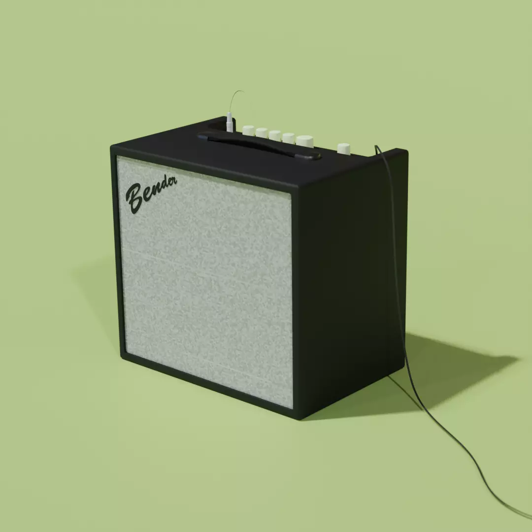 Simple Bass Guitar Amplifier 3D model