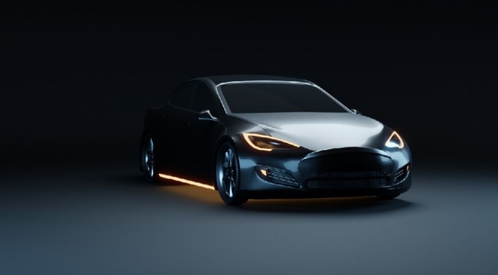 Tesla Car 3d 3D model_1