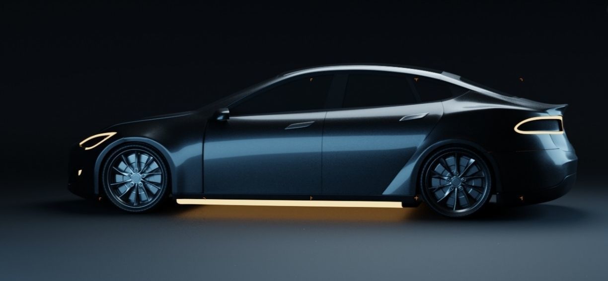 Tesla Car 3d 3D model_2