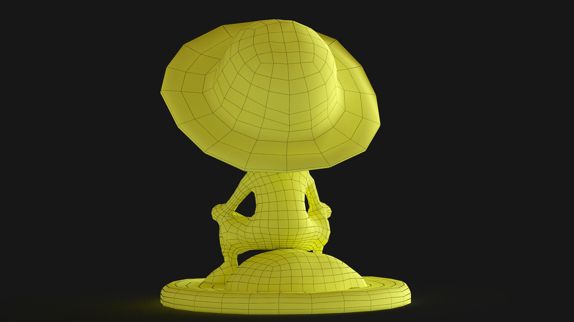Luffy Small Figure Low-poly 3D model_40