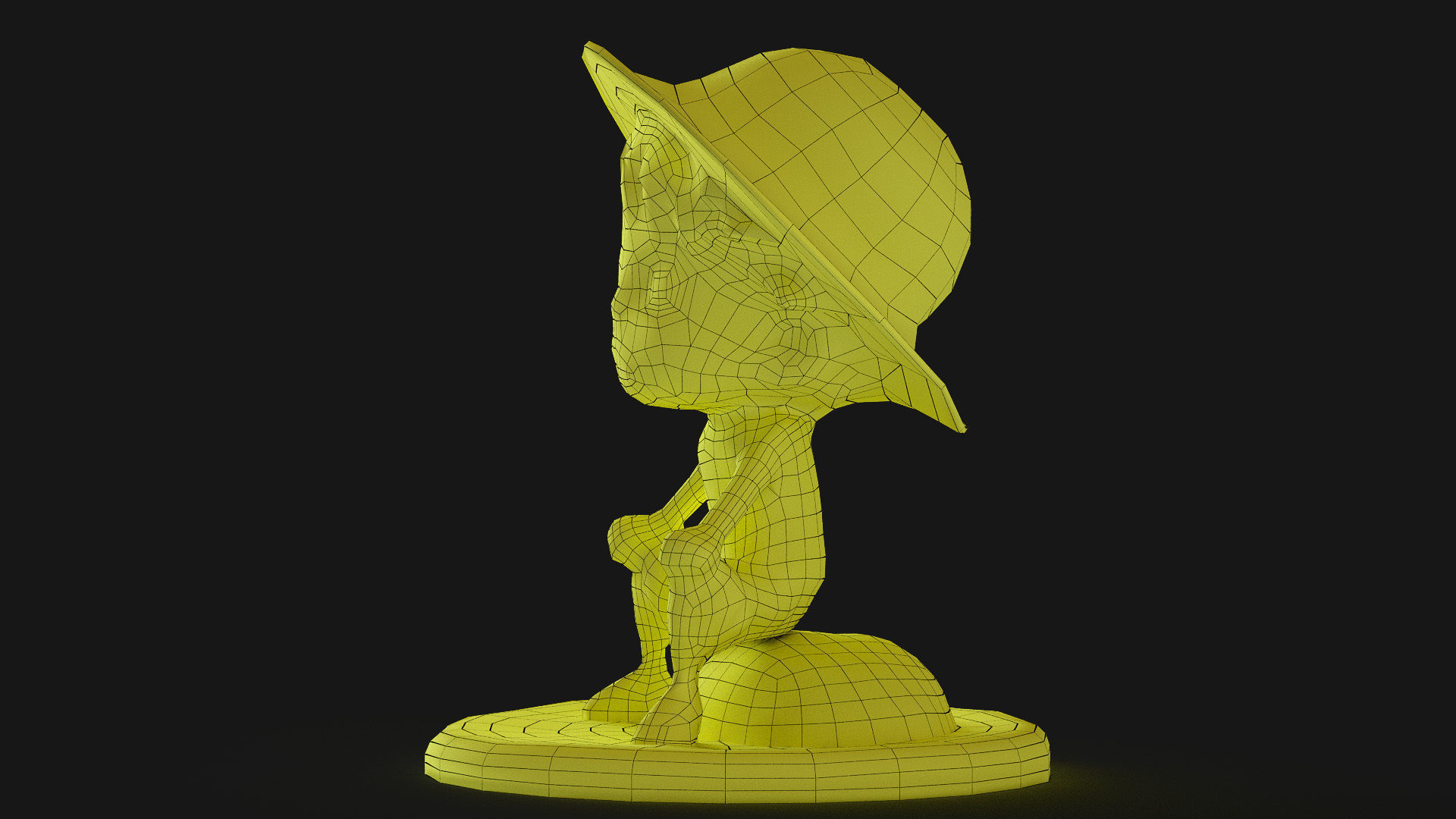 Luffy Small Figure Low-poly 3D model_37
