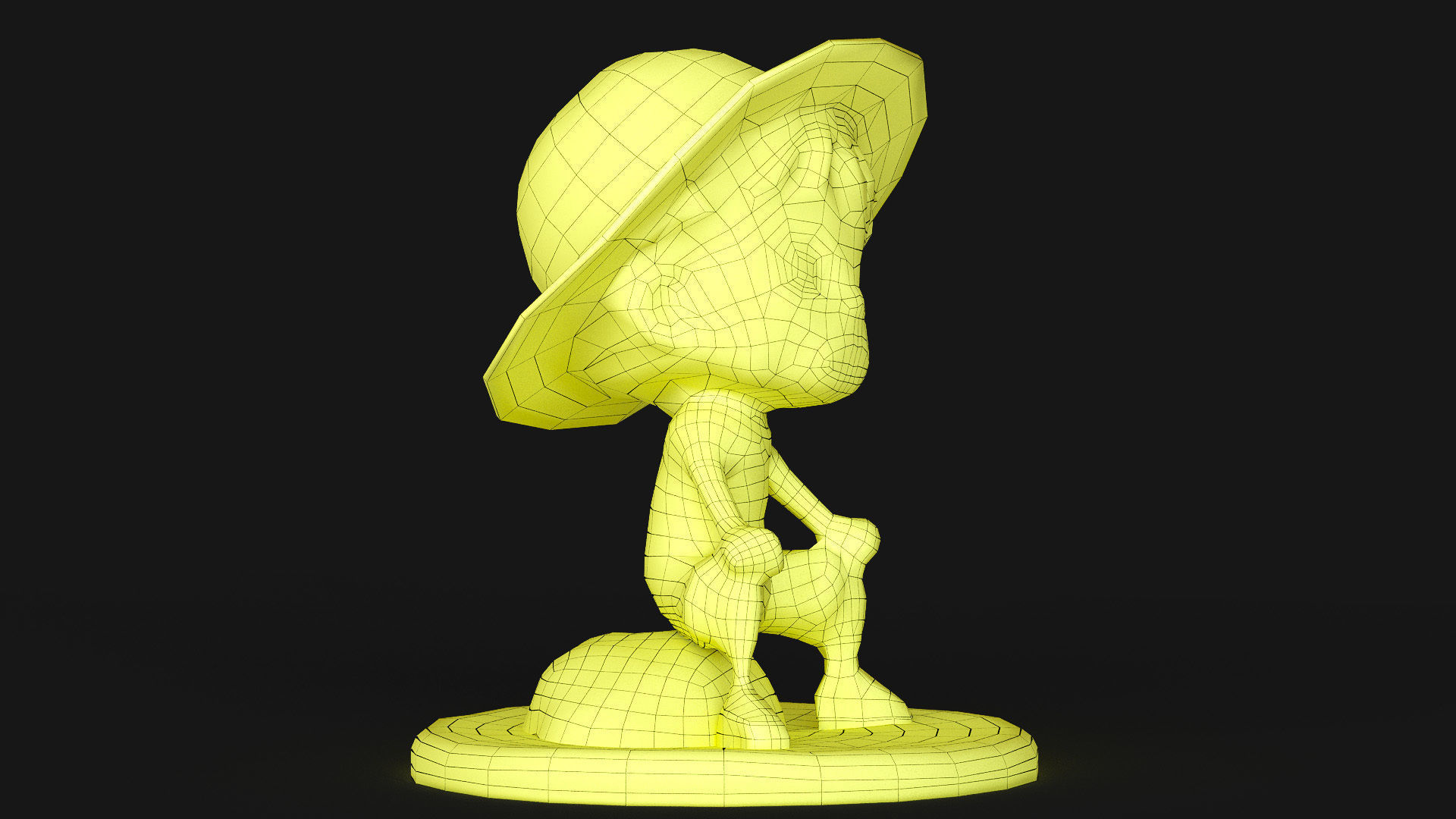 Luffy Small Figure Low-poly 3D model_3