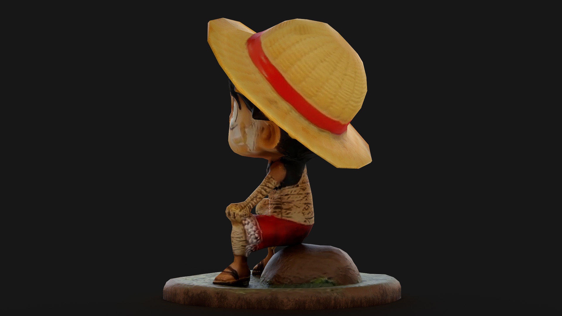 Luffy Small Figure Low-poly 3D model_23