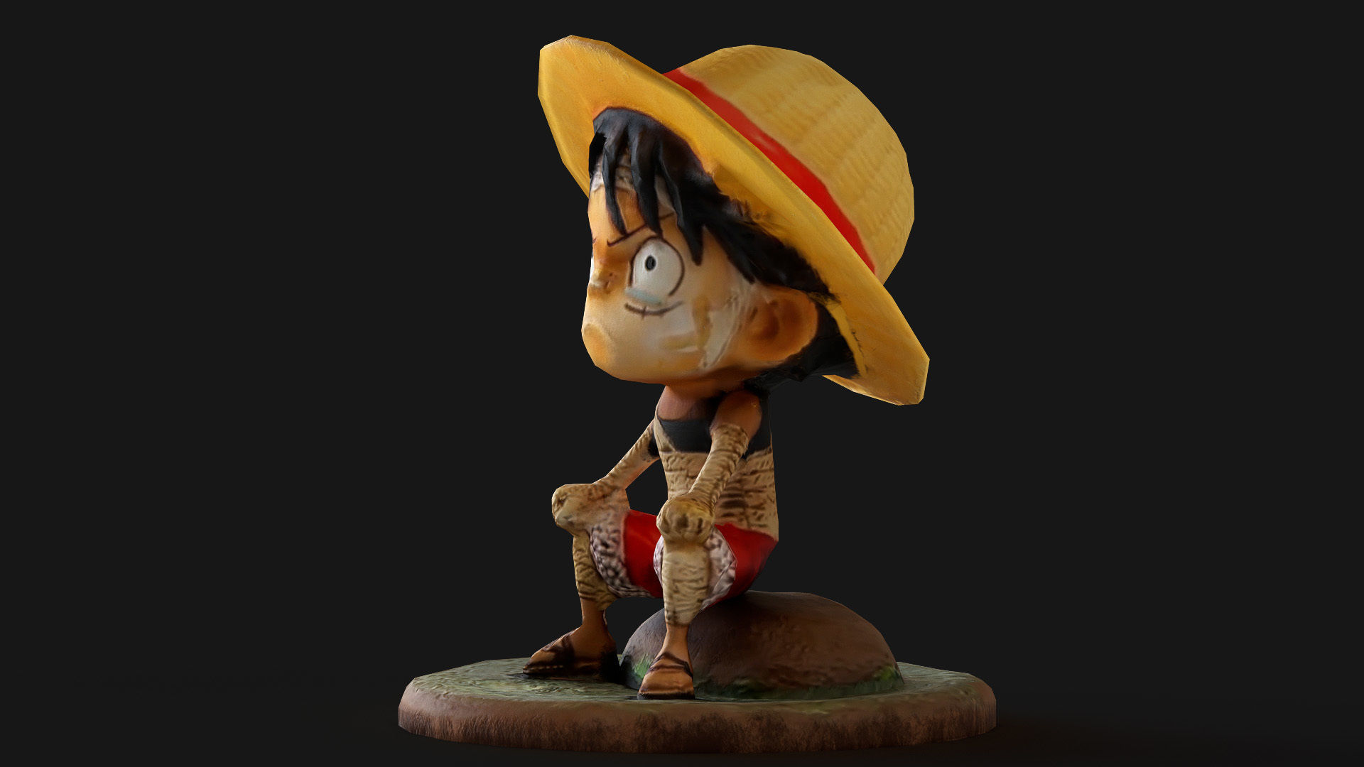 Luffy Small Figure Low-poly 3D model_20
