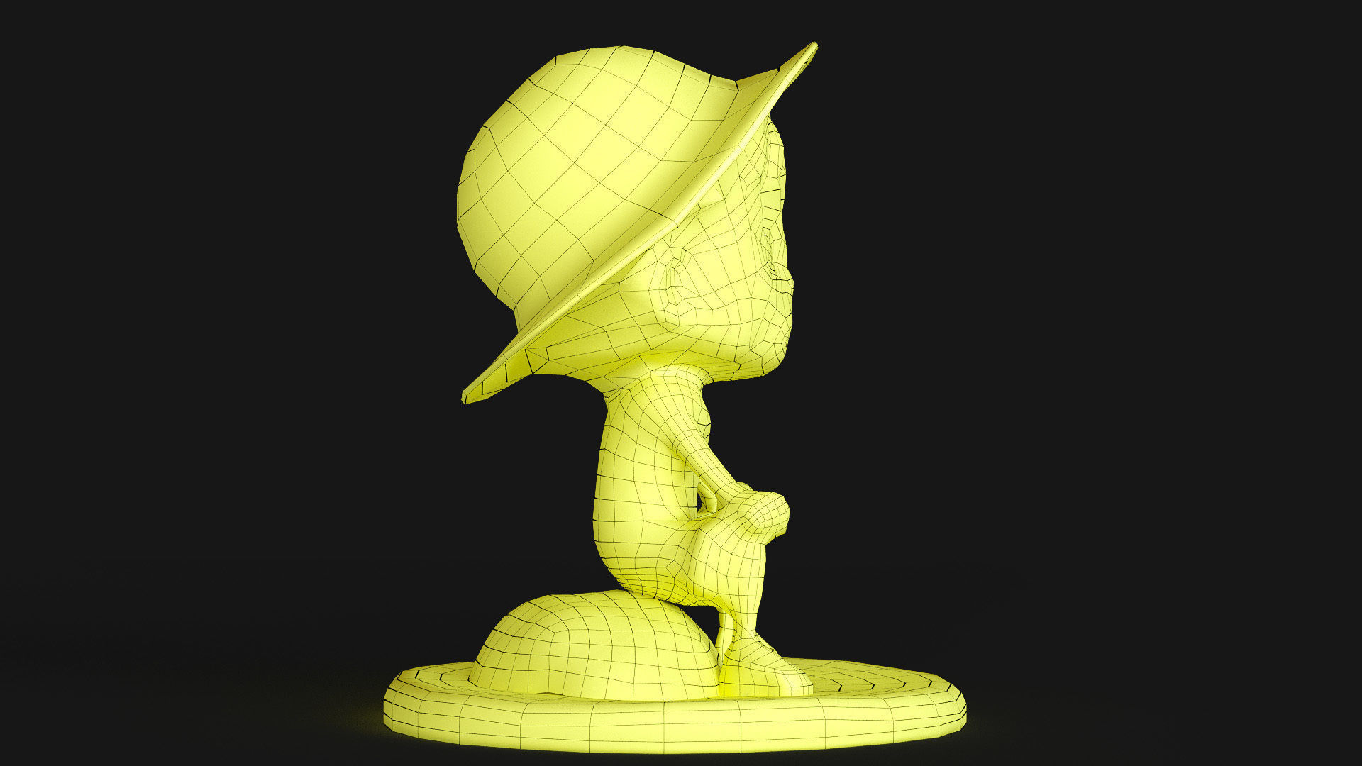Luffy Small Figure Low-poly 3D model_32