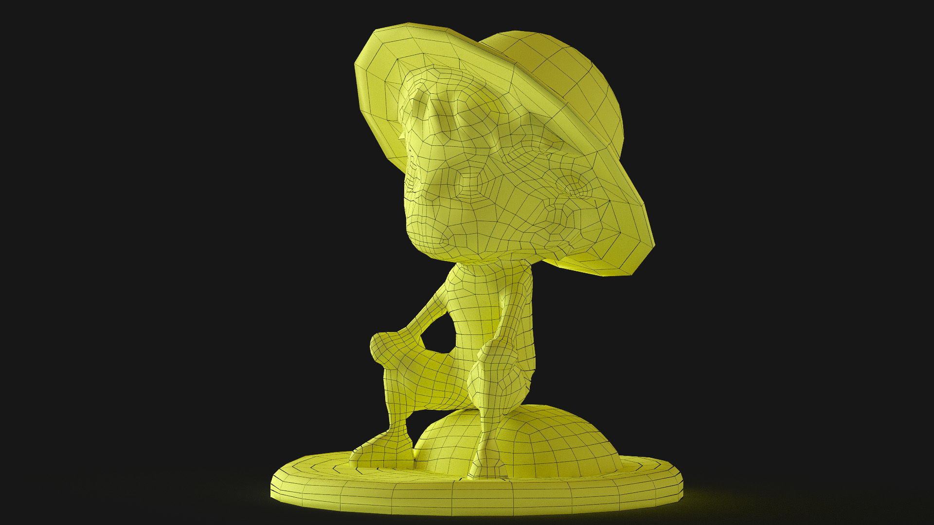 Luffy Small Figure Low-poly 3D model_36