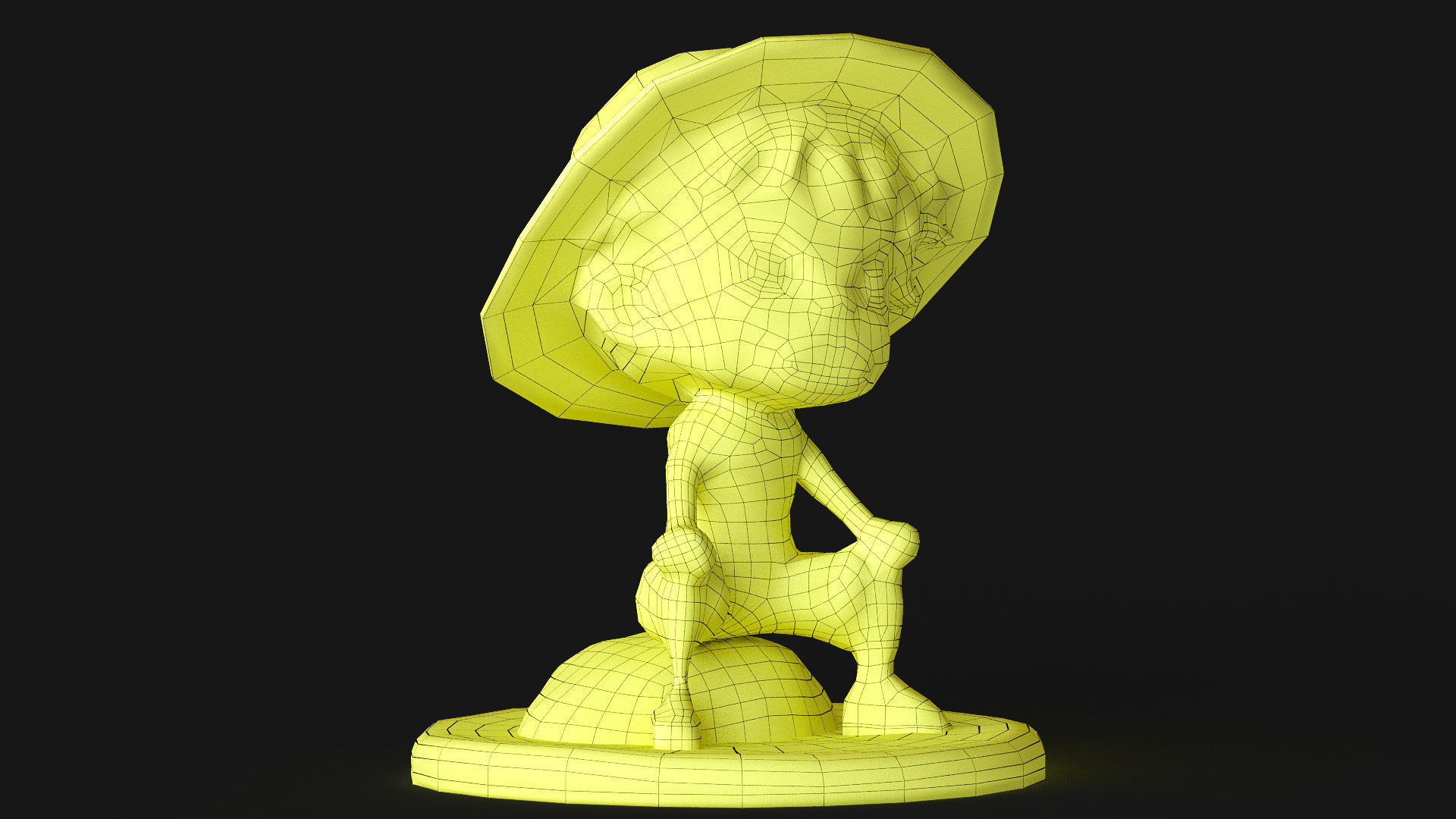 Luffy Small Figure Low-poly 3D model_33