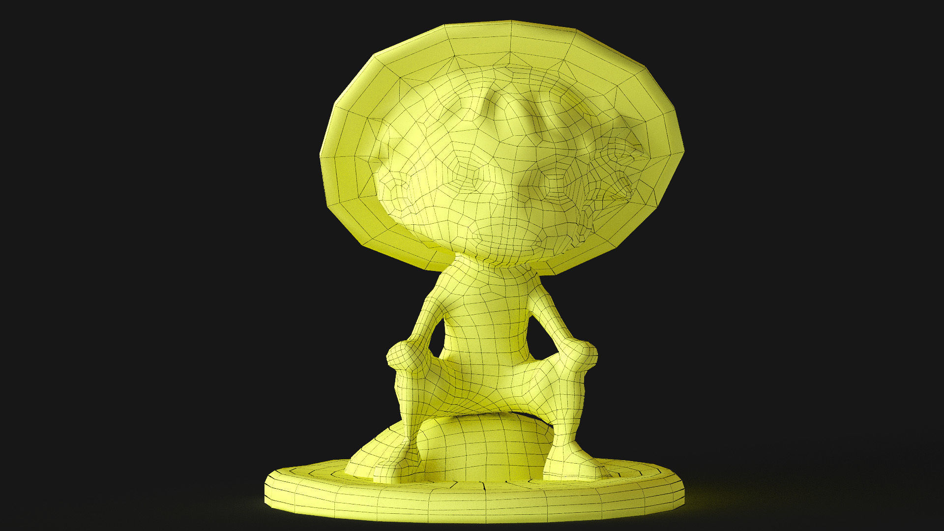 Luffy Small Figure Low-poly 3D model_34