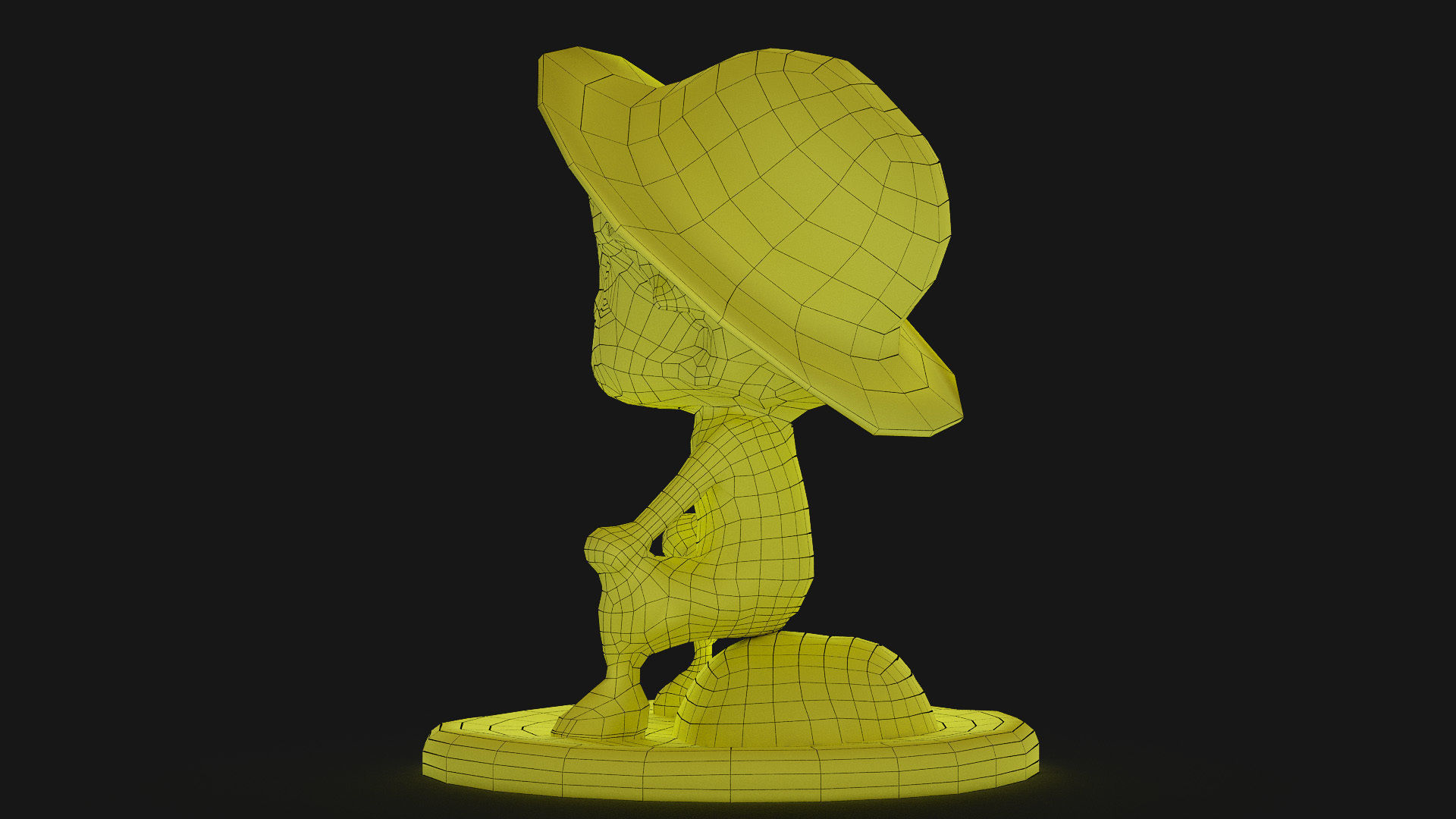 Luffy Small Figure Low-poly 3D model_38
