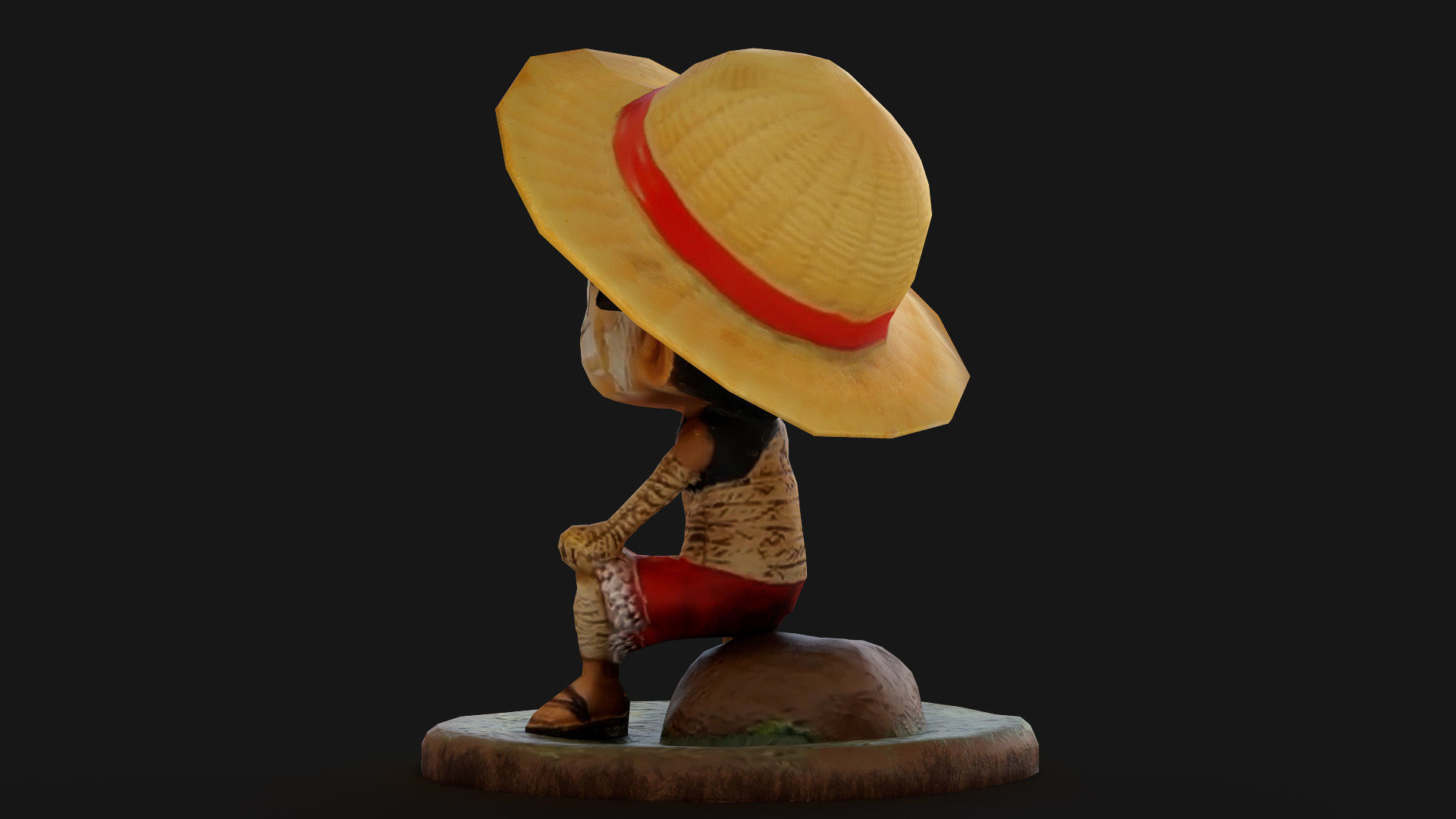 Luffy Small Figure Low-poly 3D model_24