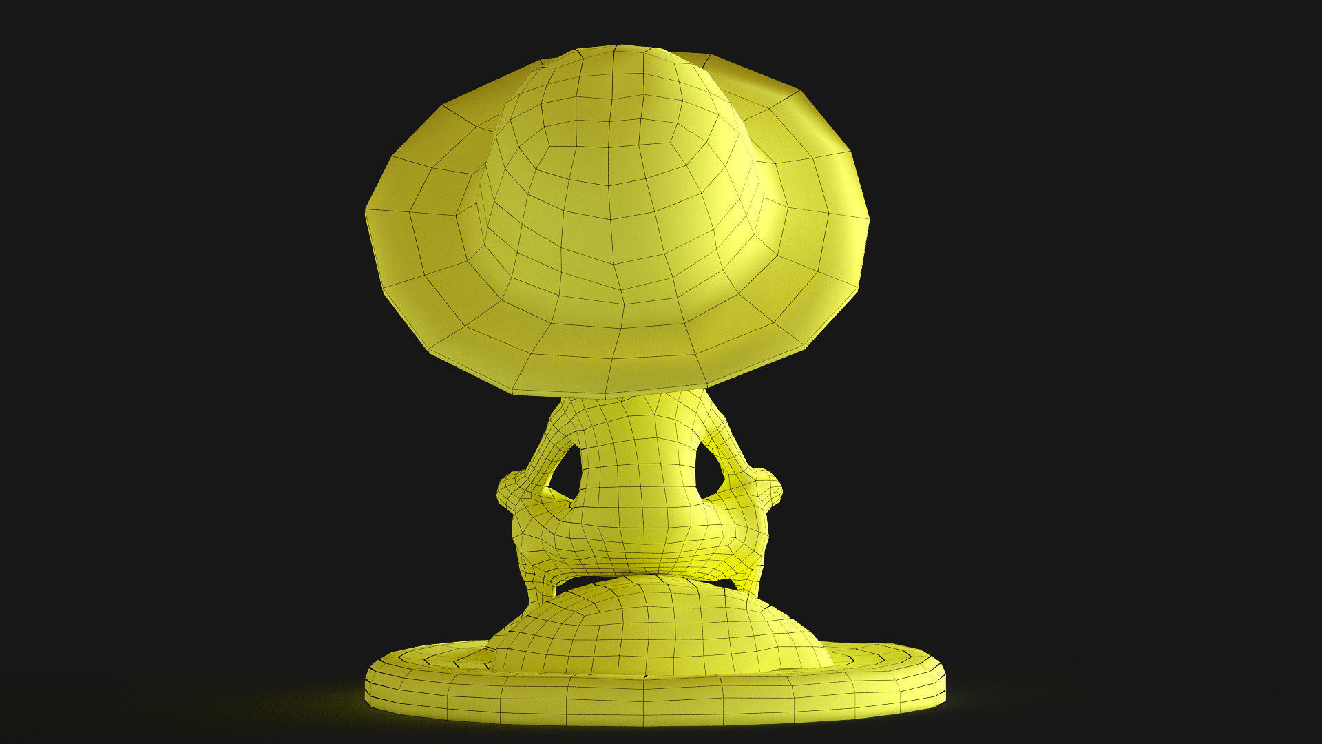 Luffy Small Figure Low-poly 3D model_29