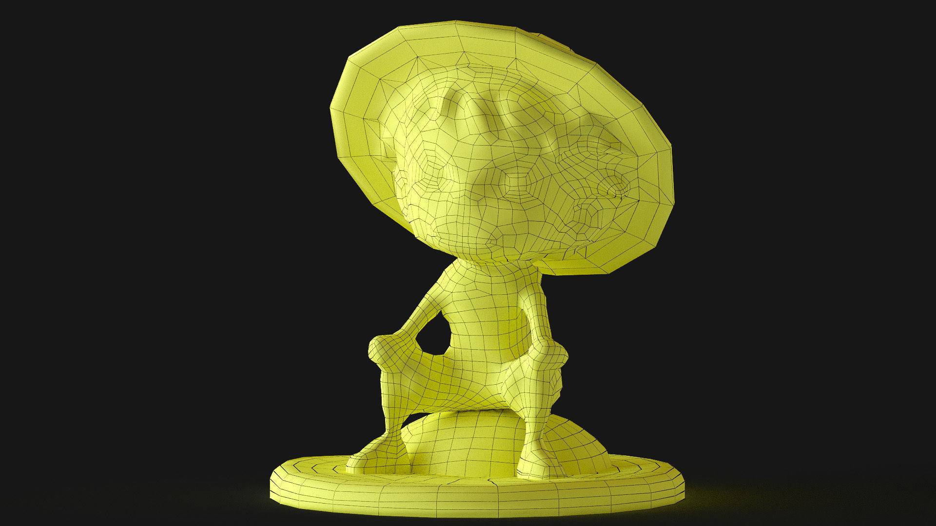 Luffy Small Figure Low-poly 3D model_35