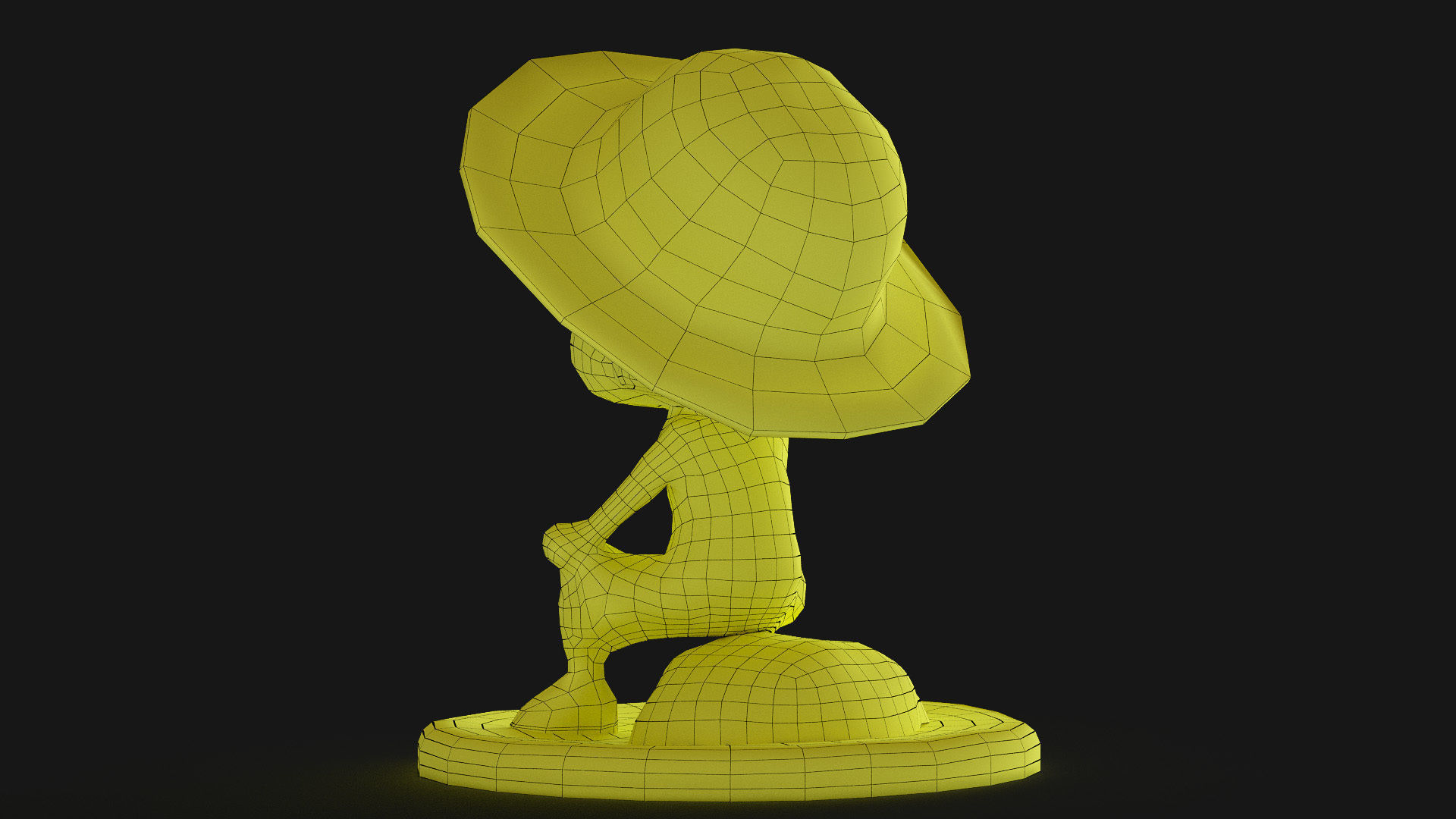 Luffy Small Figure Low-poly 3D model_39