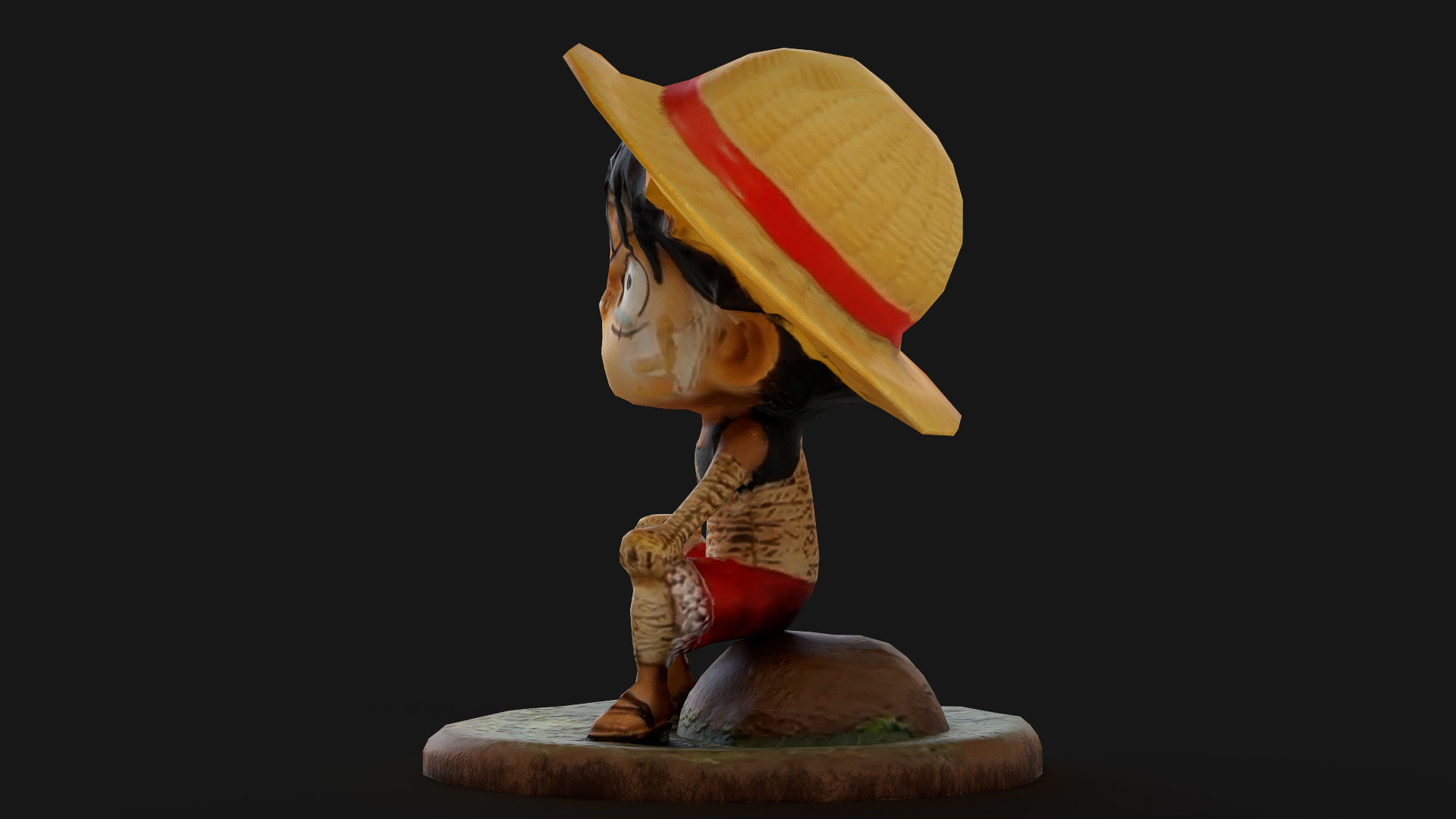 Luffy Small Figure Low-poly 3D model_22