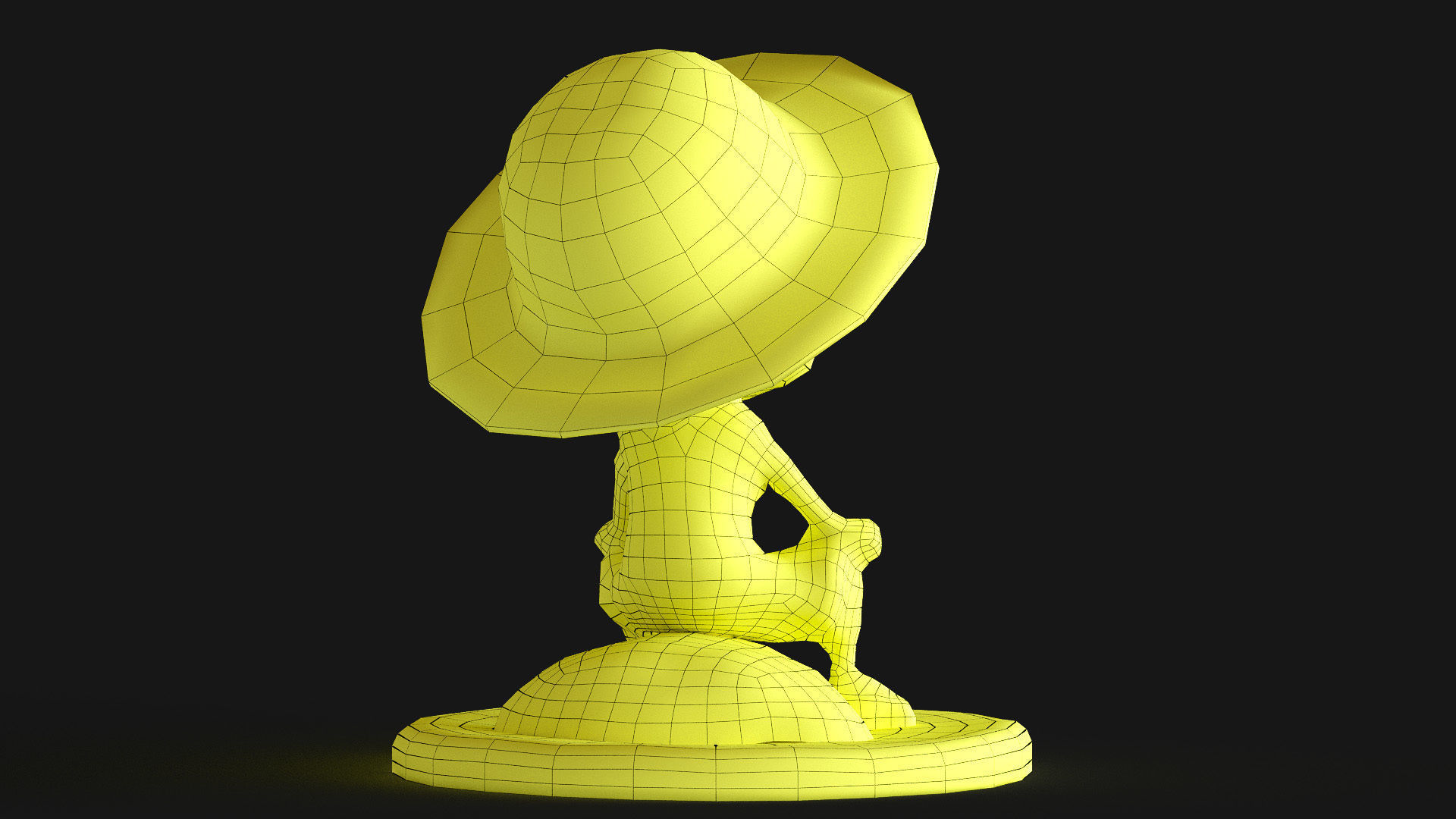 Luffy Small Figure Low-poly 3D model_30