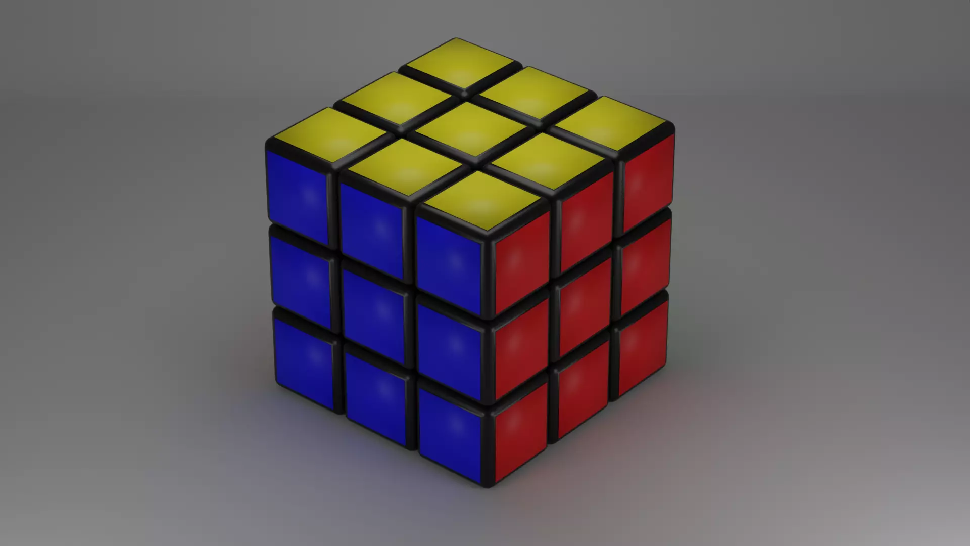Rubiks cube Low-poly 3D model Free low-poly 3D model_0