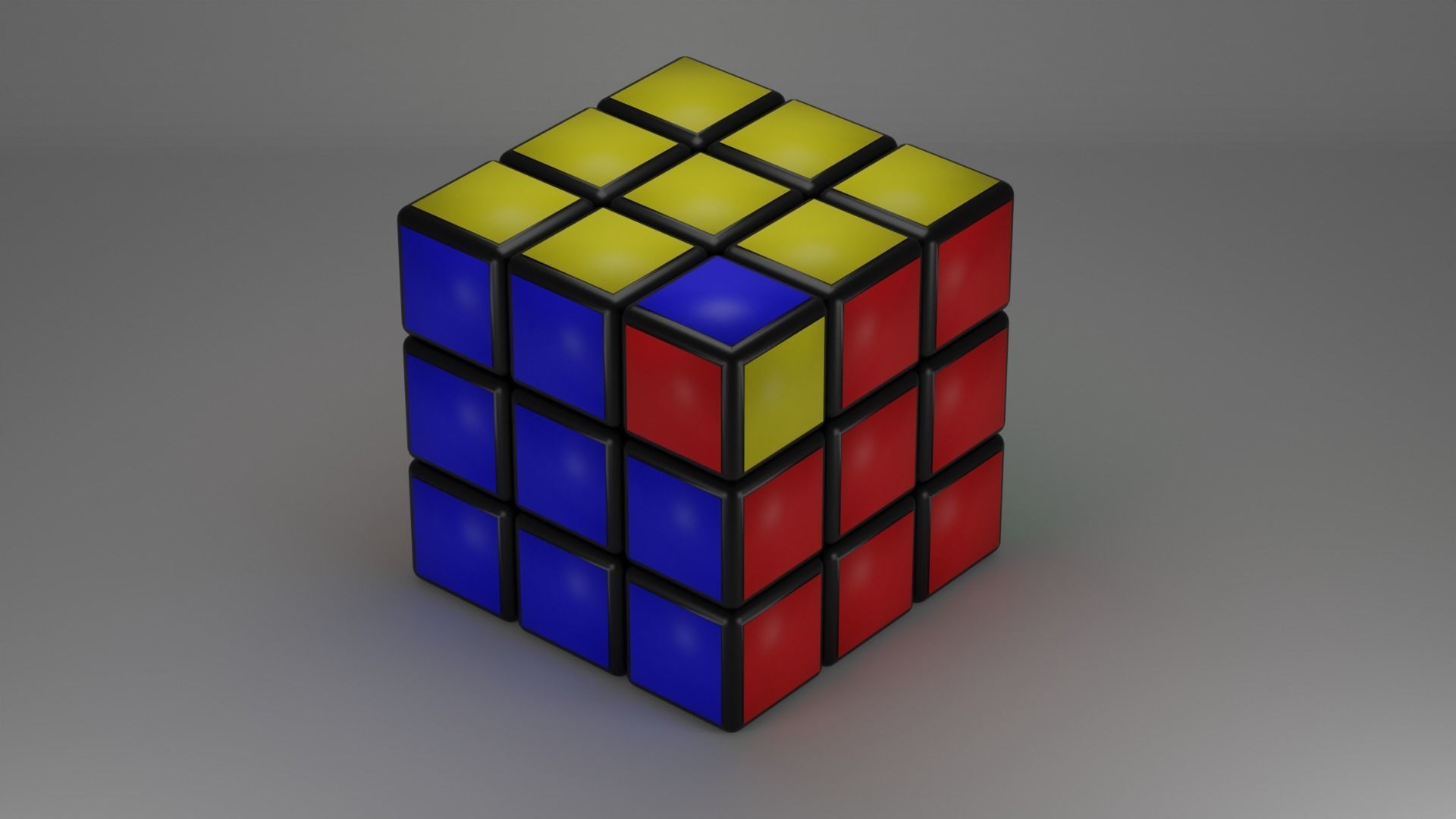 Rubiks cube Low-poly 3D model Free low-poly 3D model_4