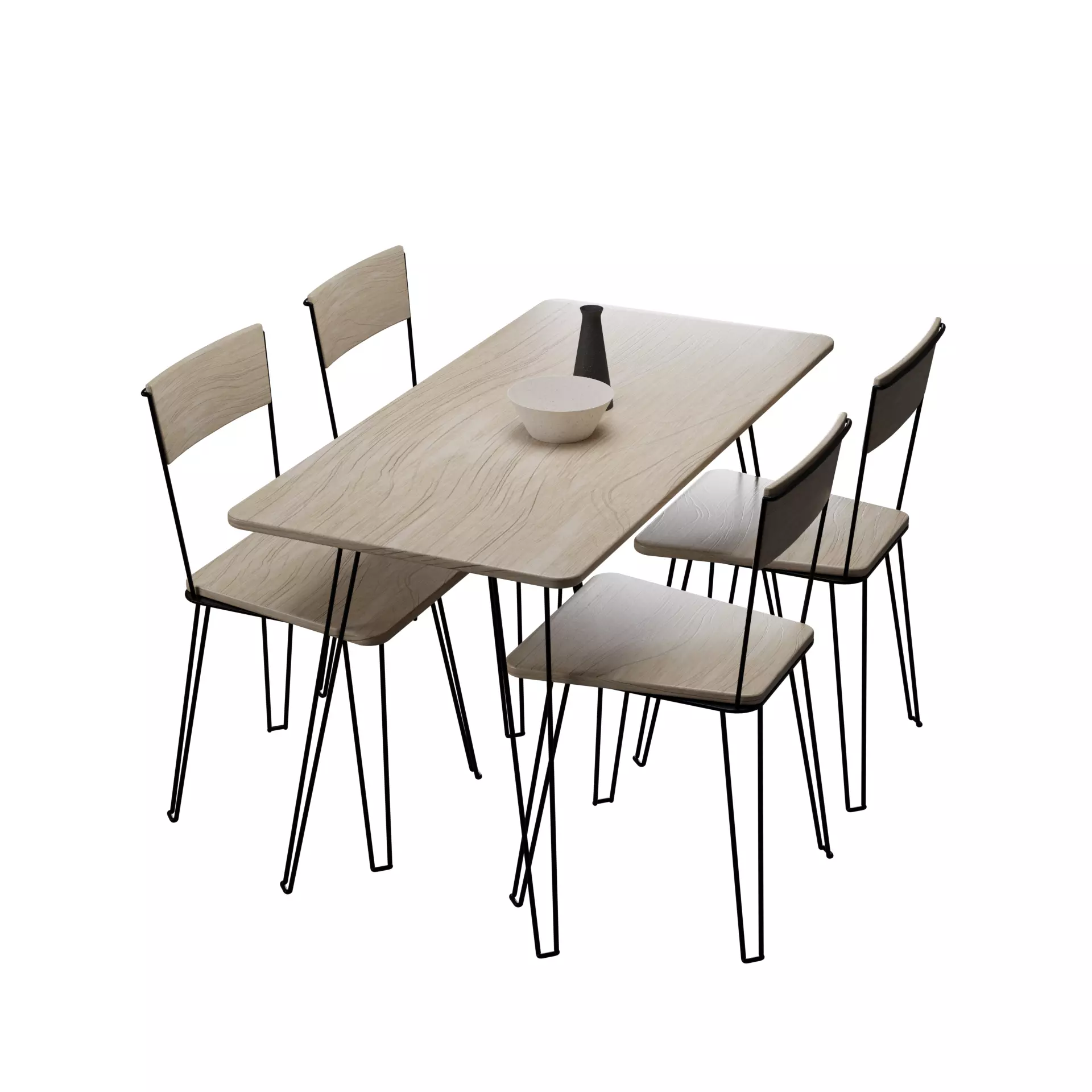 Dining Table Set001  3D model_0