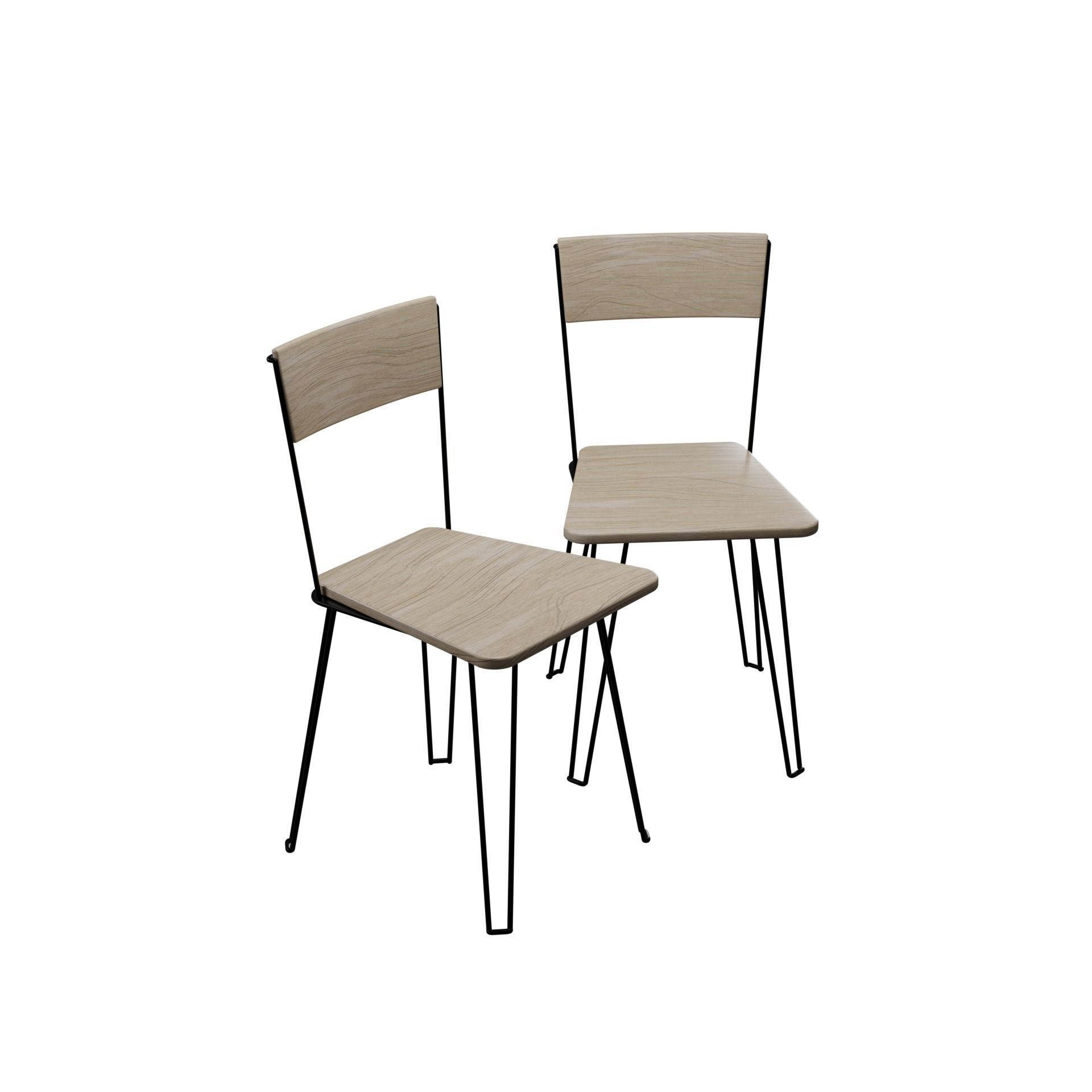 Dining Table Set001  3D model_5