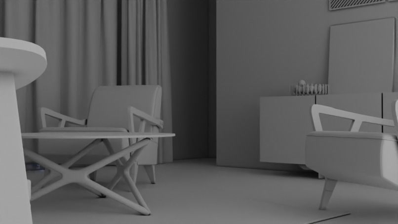 living room 3D model_5