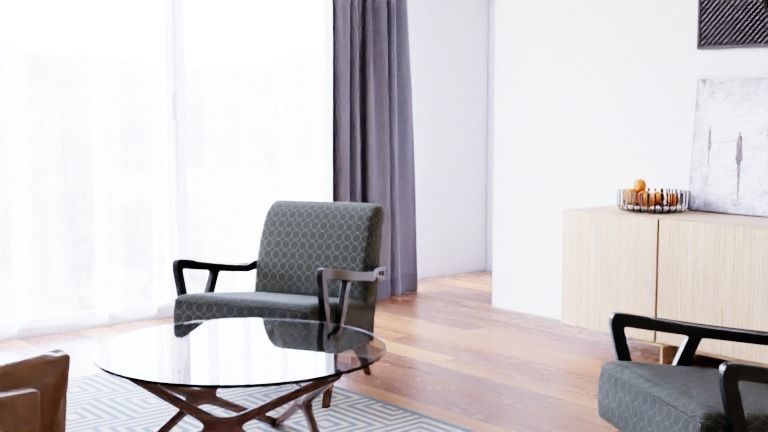 living room 3D model_2